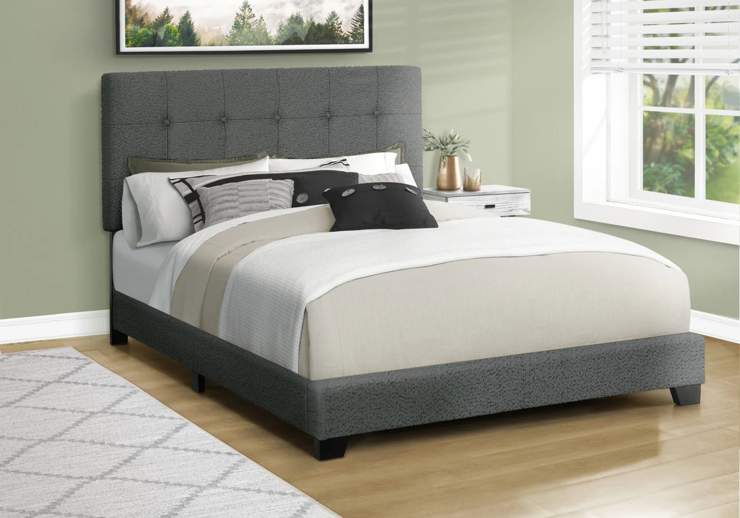 Gwendolyn Queen Bed - Dark Grey - Image 2