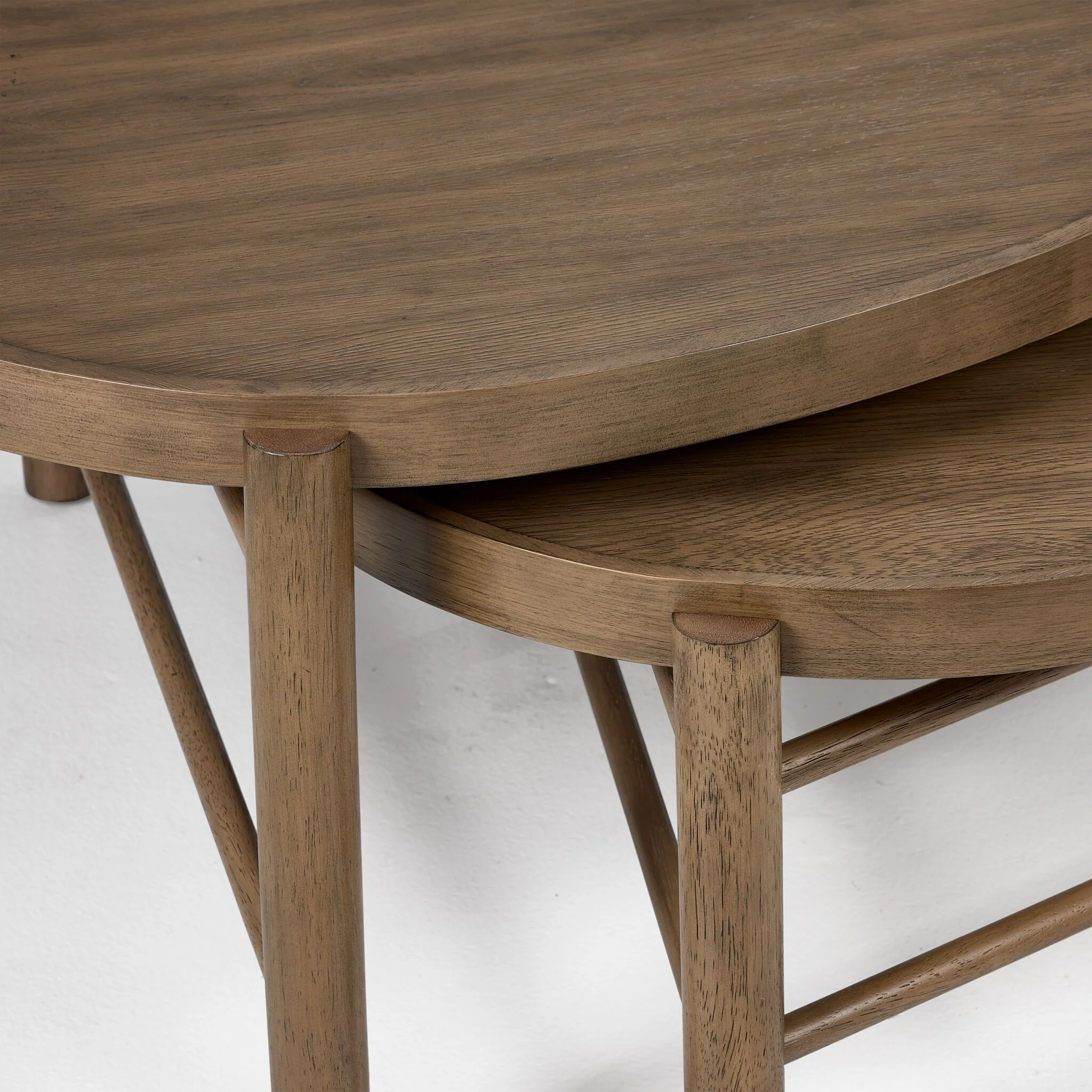 Hadleigh 37" Nesting Coffee -Table Honey Brown Finish - Image 4