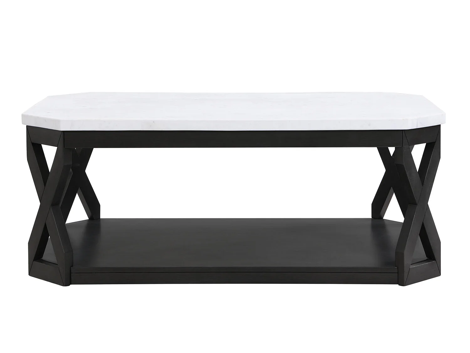 Hadyn Coffee Table - Marble & Dark Grey - Image 2