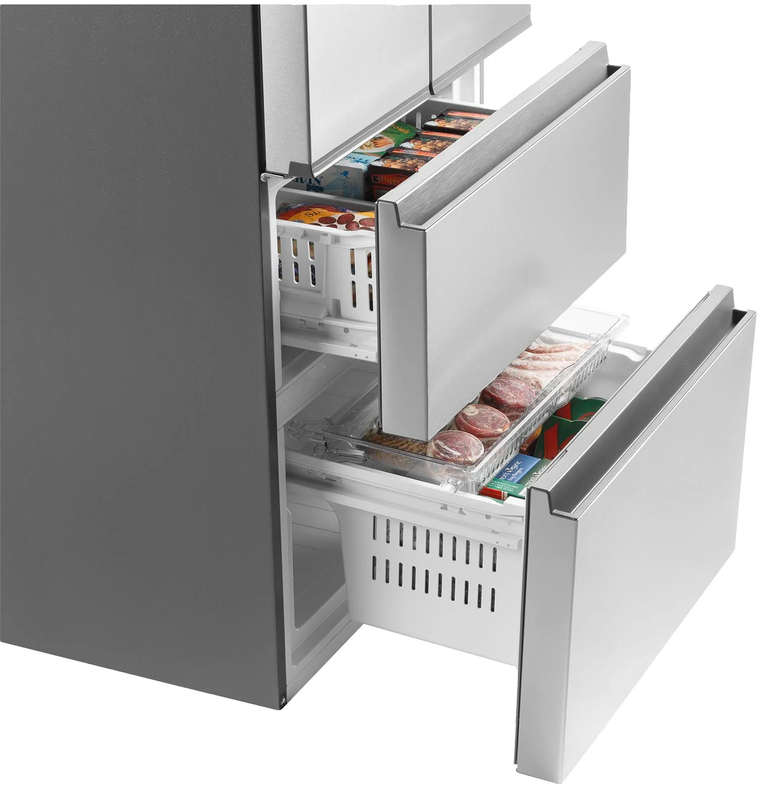 Haier 27.75" 14.5 Cu. Ft. Fingerprint Resistant Stainless Steel 4-Door French Door Refrigerator - QJS15HYRFS - Image 7