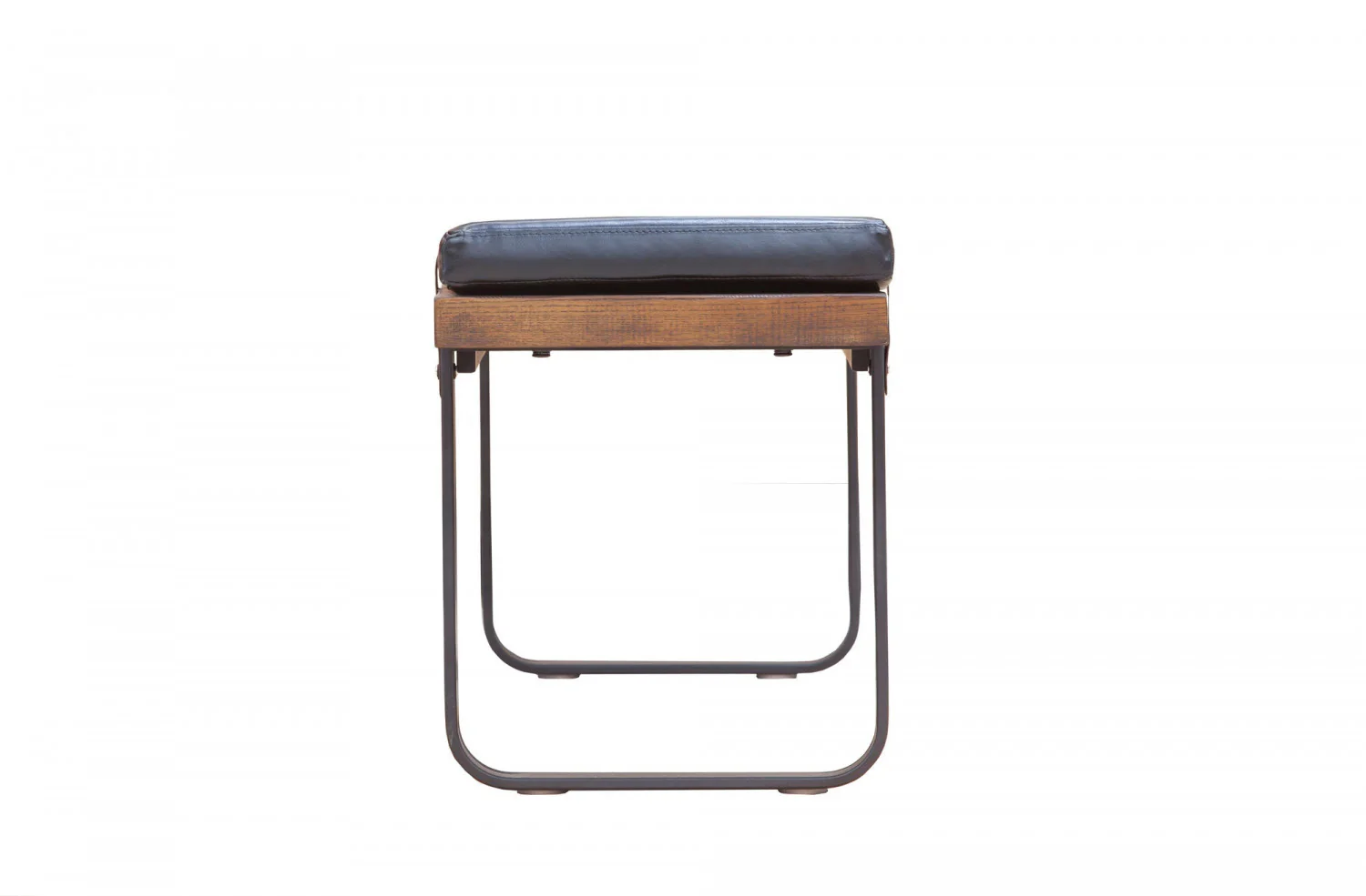 Haldra Upholstered Bench - Black/Brown - Image 6