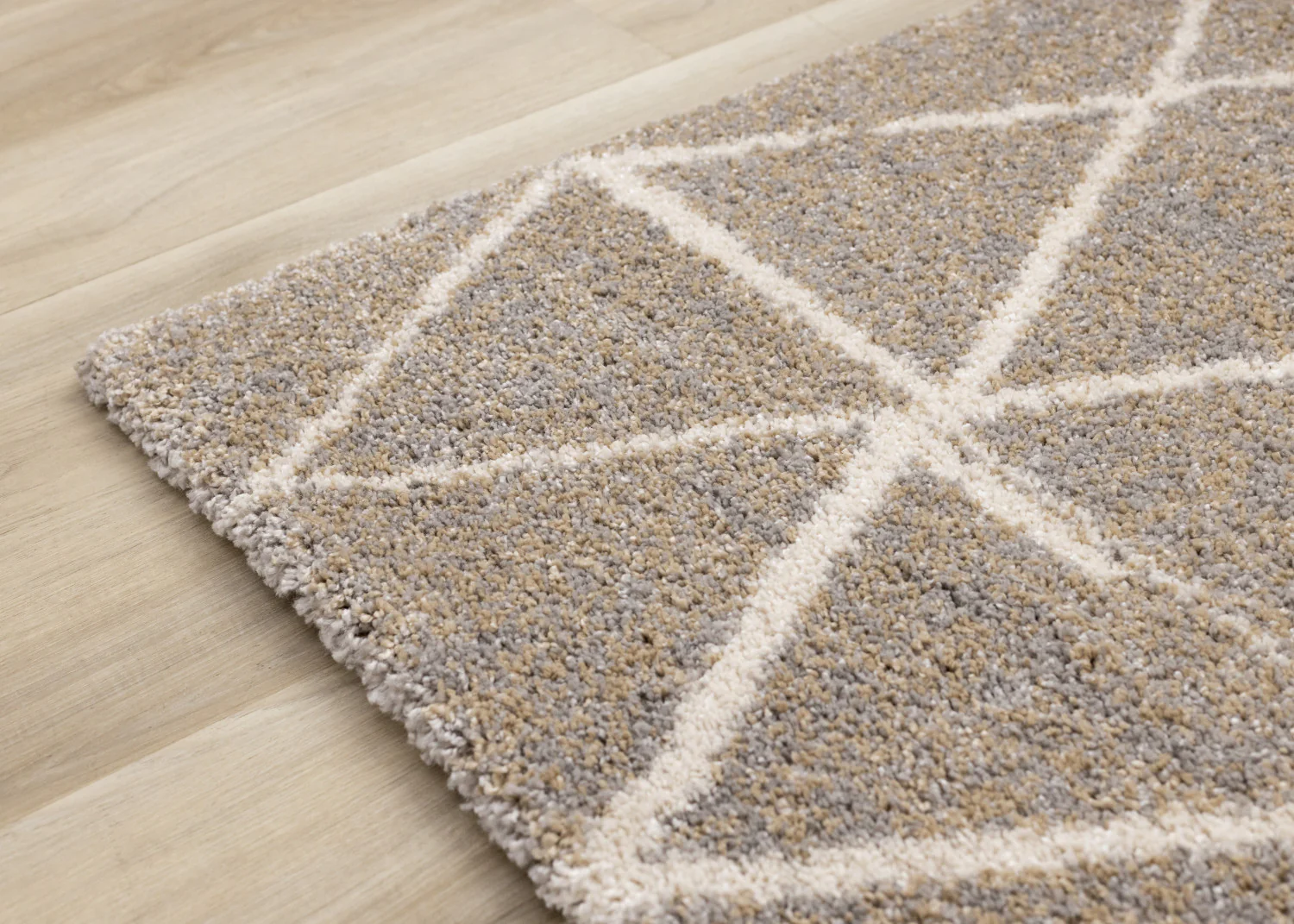 Halle Casual Contemporary Trellis Area Rug - 8' X 11' - Greige/Cream - Image 12