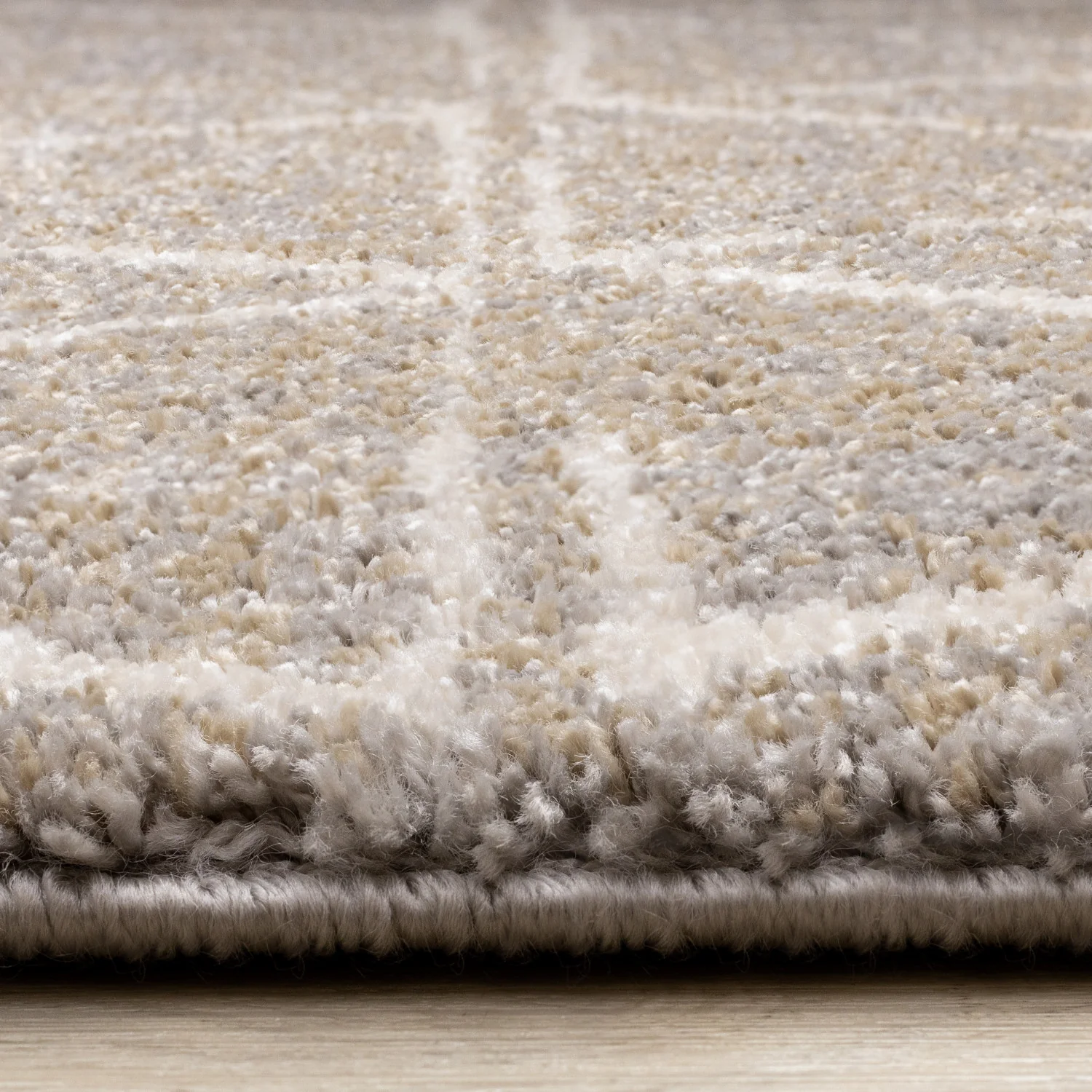 Halle Casual Contemporary Trellis Area Rug - 8' X 11' - Greige/Cream - Image 5