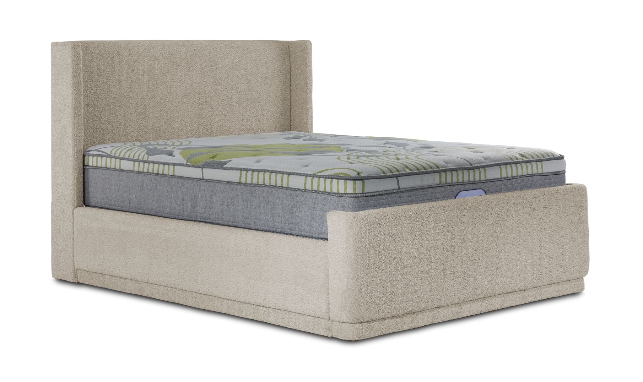 In Full Bloom - Hallie 3-Piece King Upholstered Bed - Beige - Image 4