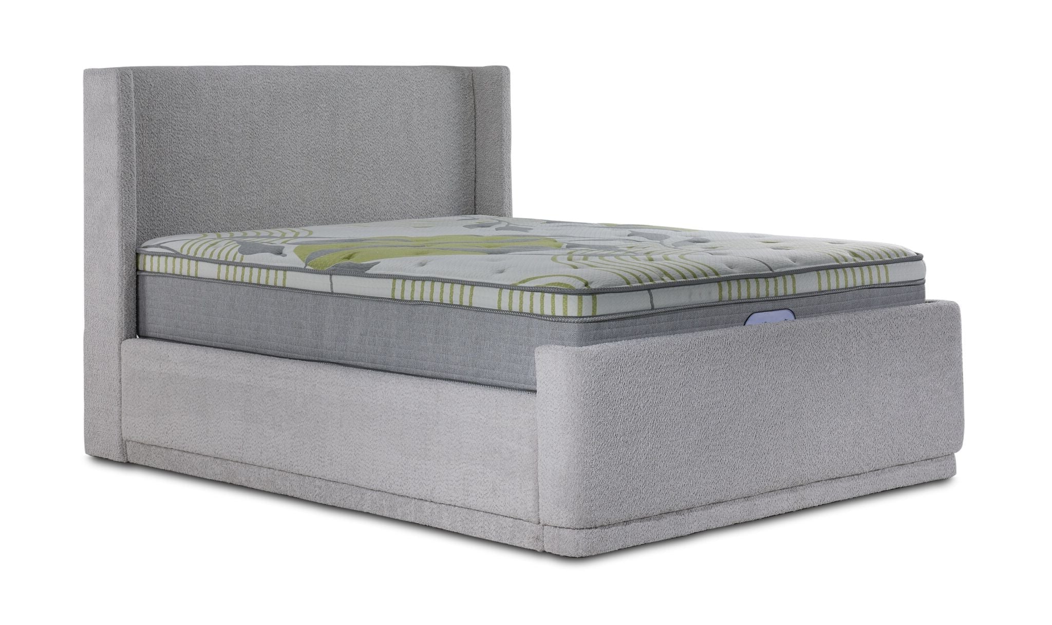 In Full Bloom - Hallie 3-Piece King Upholstered Bed - Light Grey - Image 5