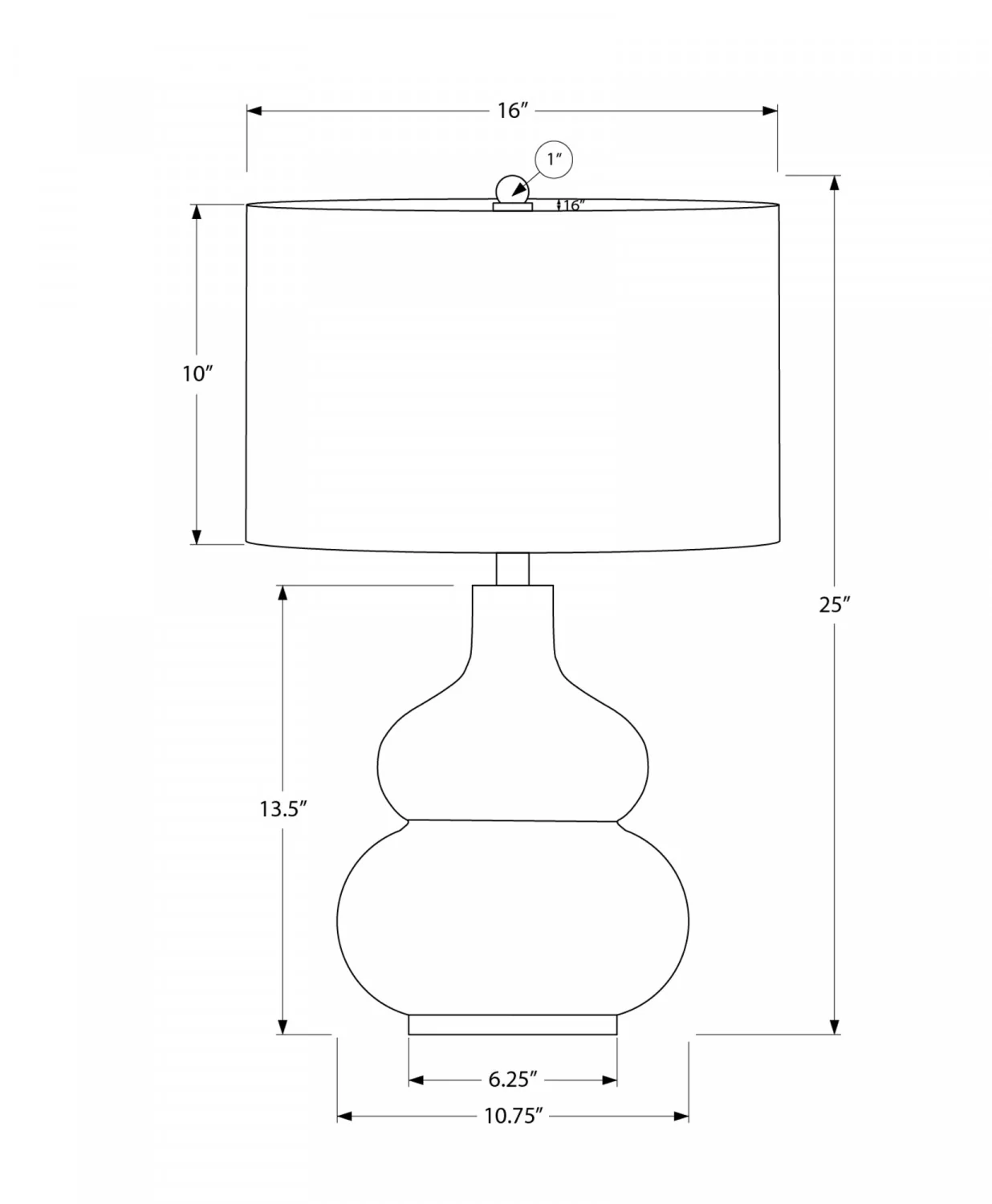 Hampton Table Lamp - Cream - Image 3