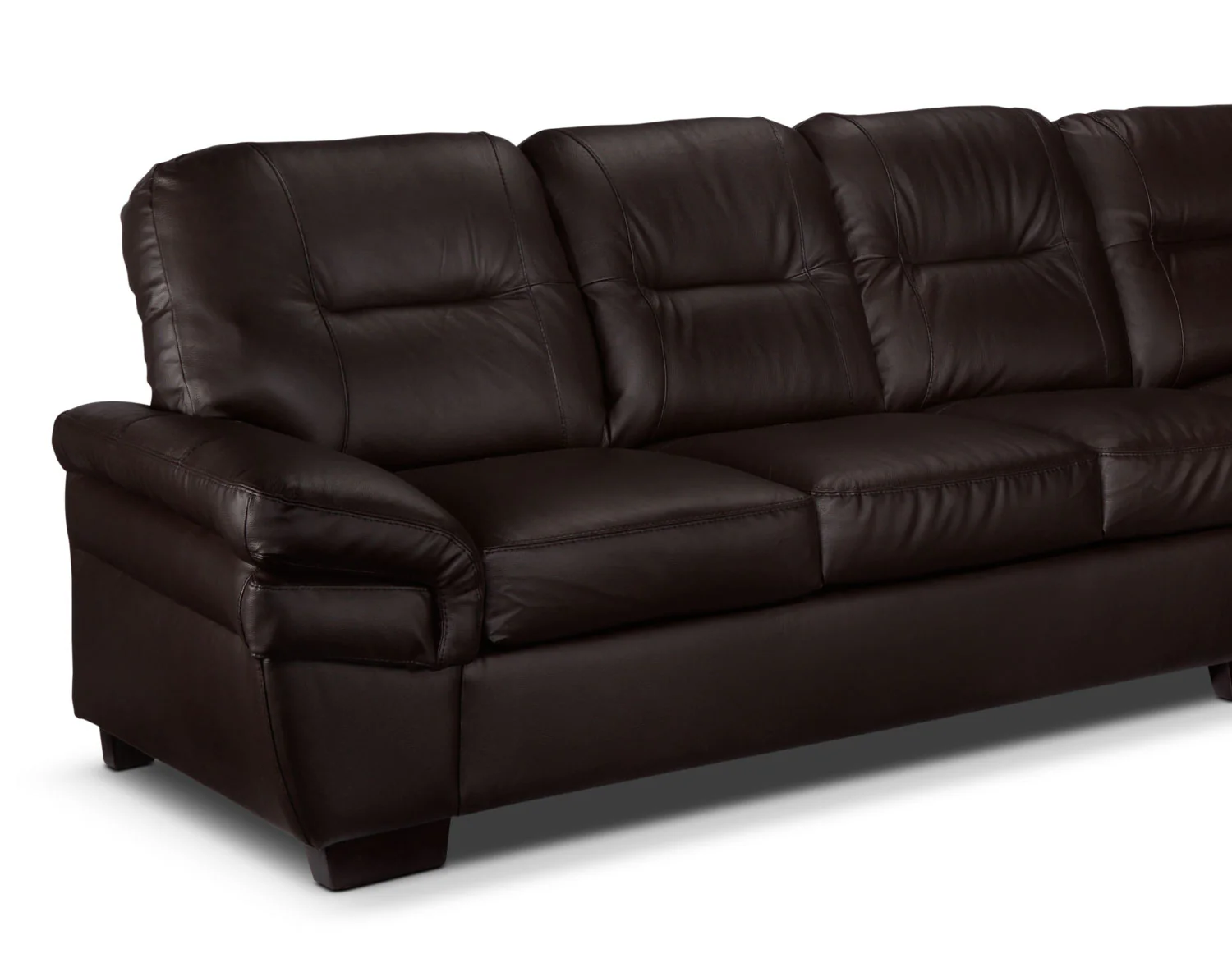 Harper 2-Piece Sectional with Right-Facing Chaise - Dark Chocolate - Image 2