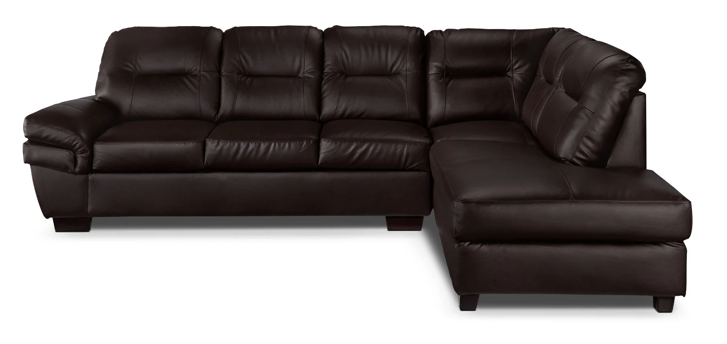 Harper 2-Piece Sectional with Right-Facing Chaise - Dark Chocolate - Image 4