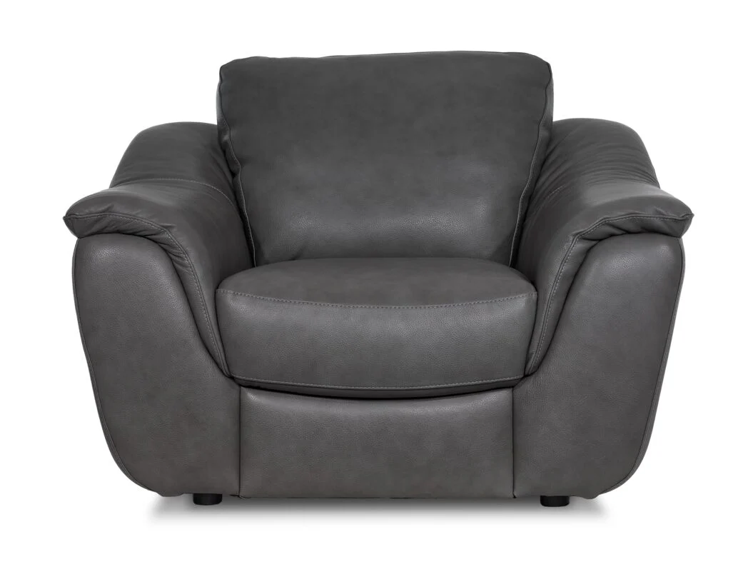 Harris Leather Chair - Grey - Image 2