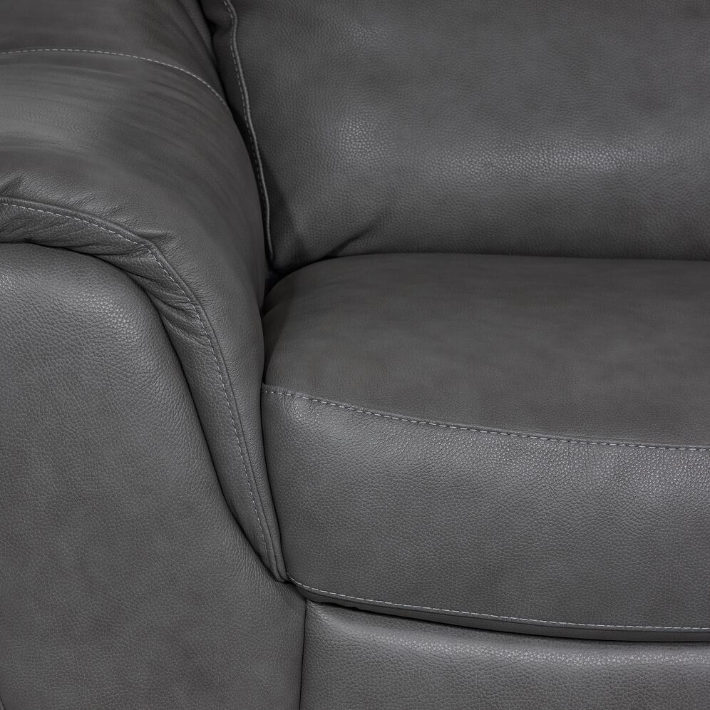 Harris Leather Sofa - Grey - Image 3