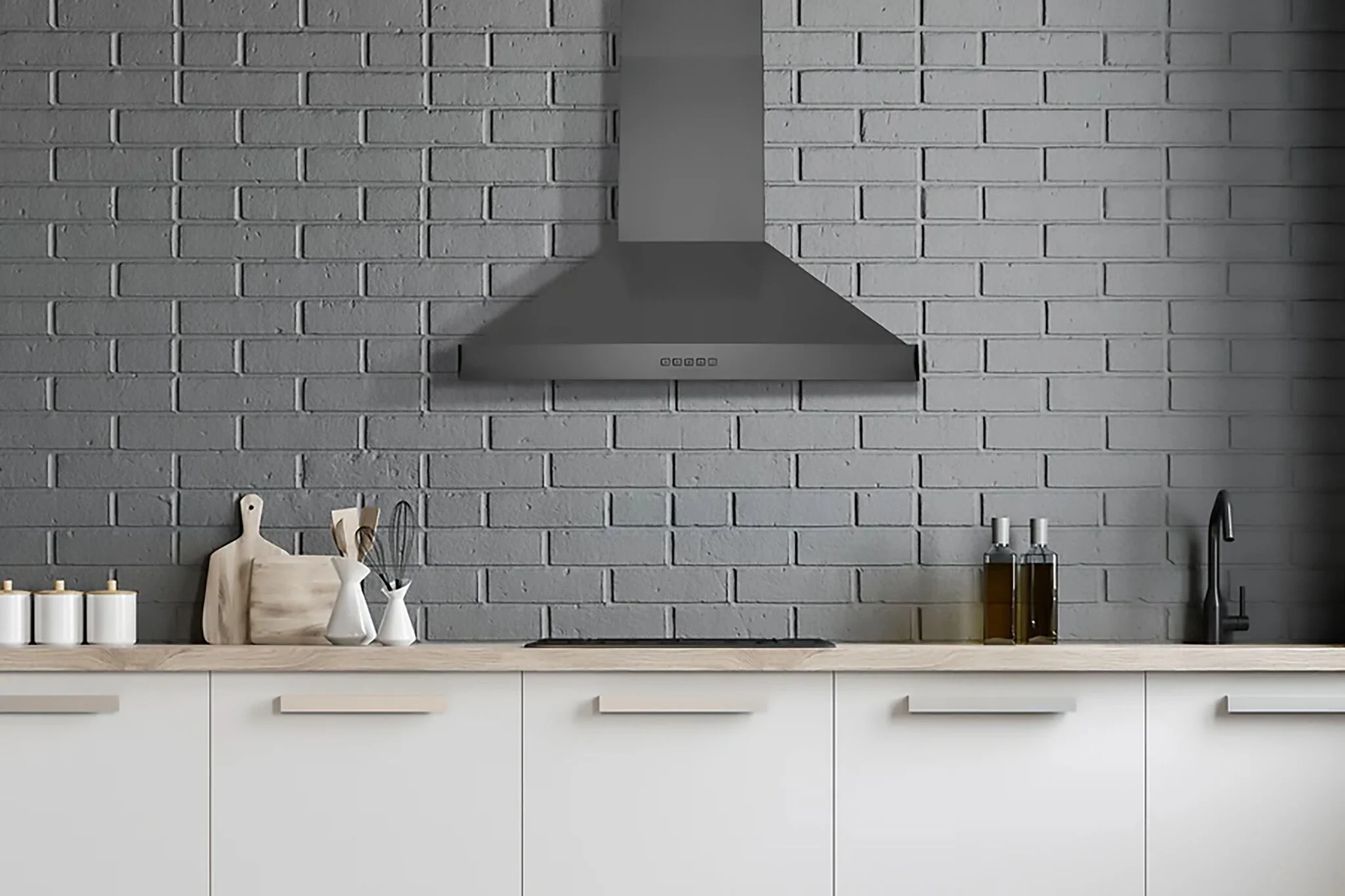 Hauslane Black Stainless Steel 30" 860 CFM Chimney Range Hood - WM-590BSS-30 - Image 2