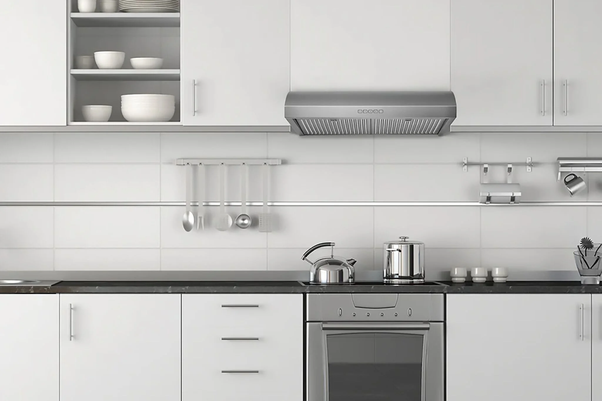 Hauslane Stainless Steel 30" 400 CFM Under Cabinet Range Hood - UC-B018SS-30 - Image 2