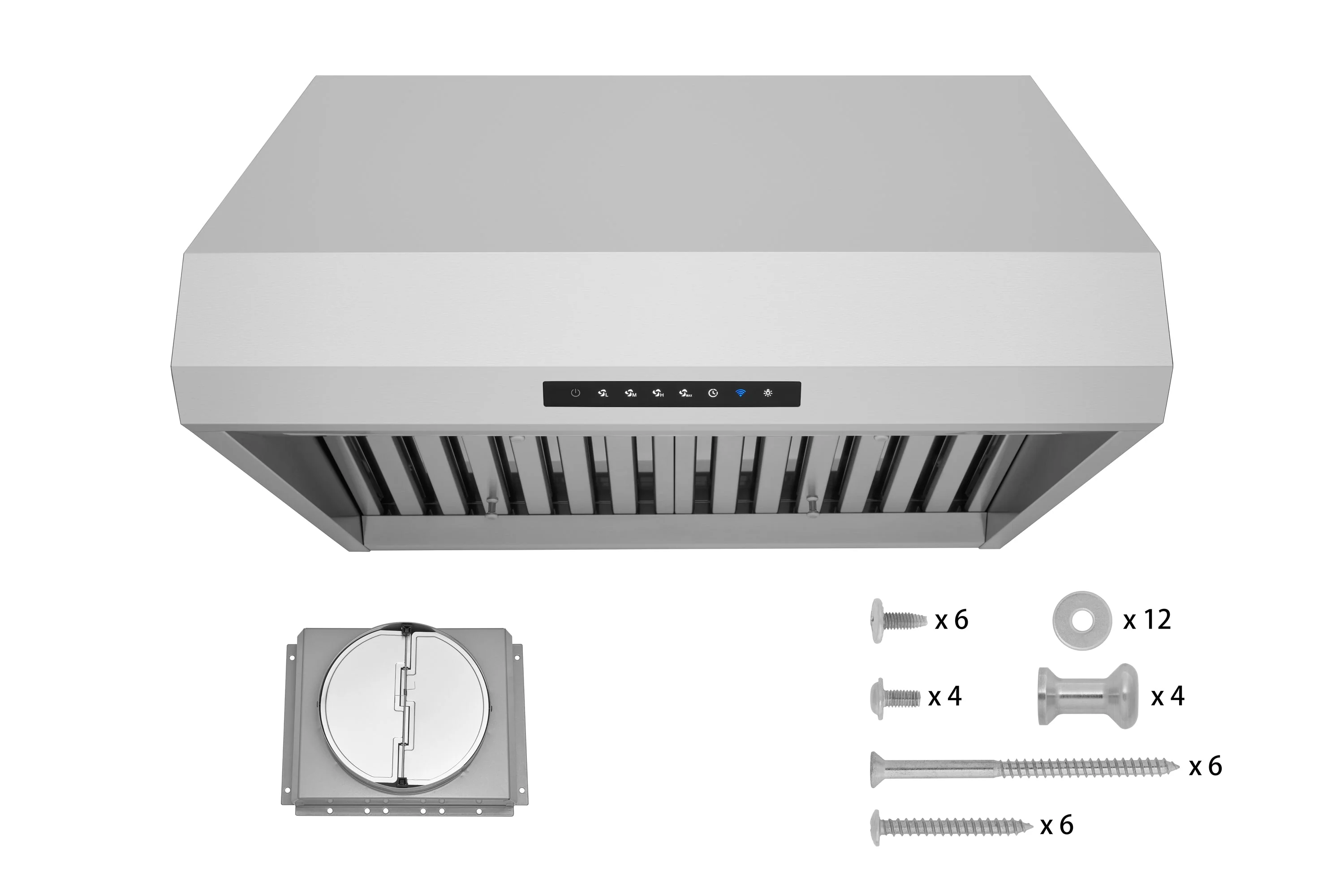 Hauslane Stainless Steel PRO Series 36" Versatile Under Cabinet or Wall Mounted Range Hood with Smart App Control - PRO500SS-36 - Image 10