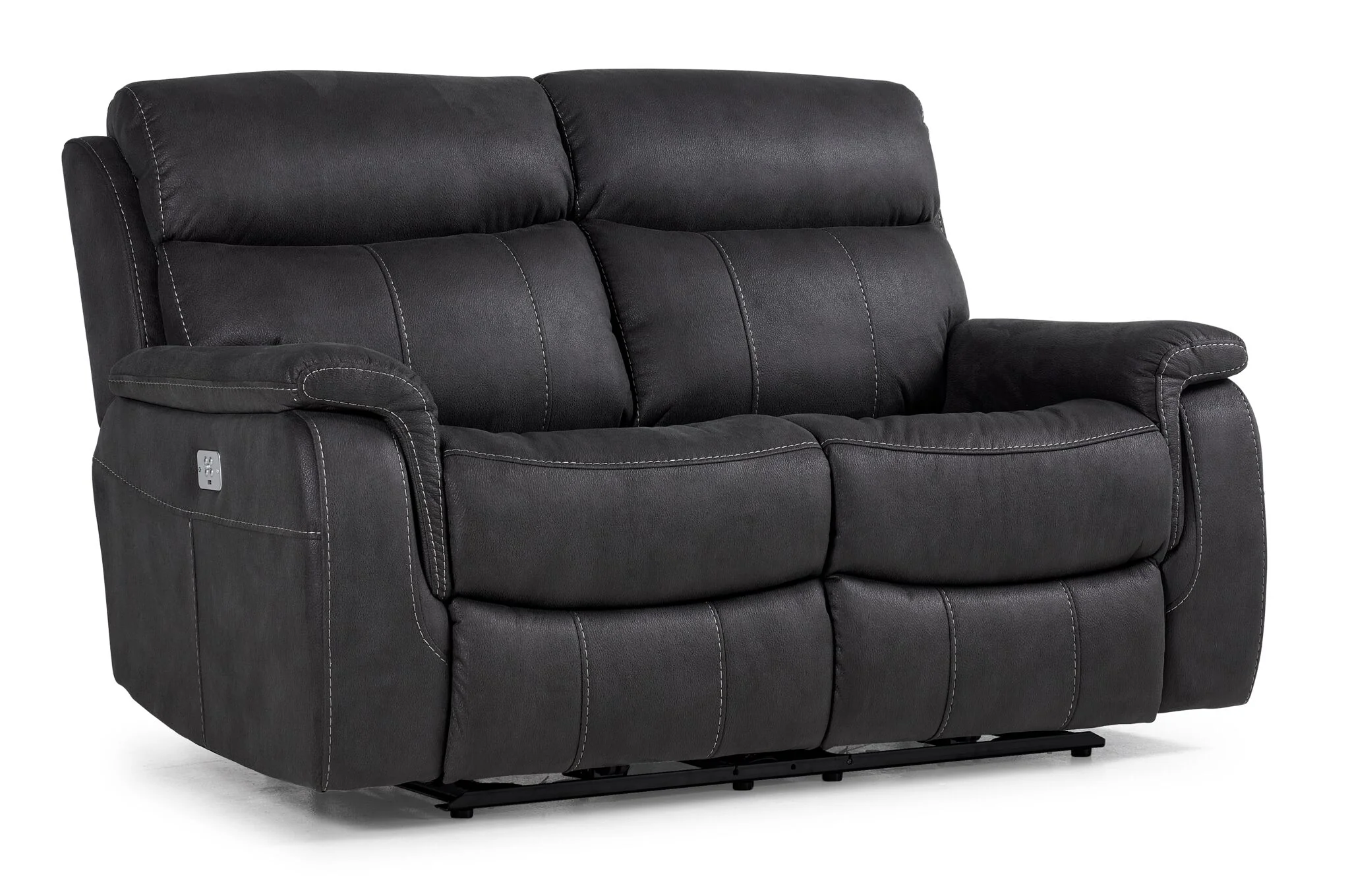 Haven Dual Power Reclining Sofa and Loveseat Set - Grey - Image 3