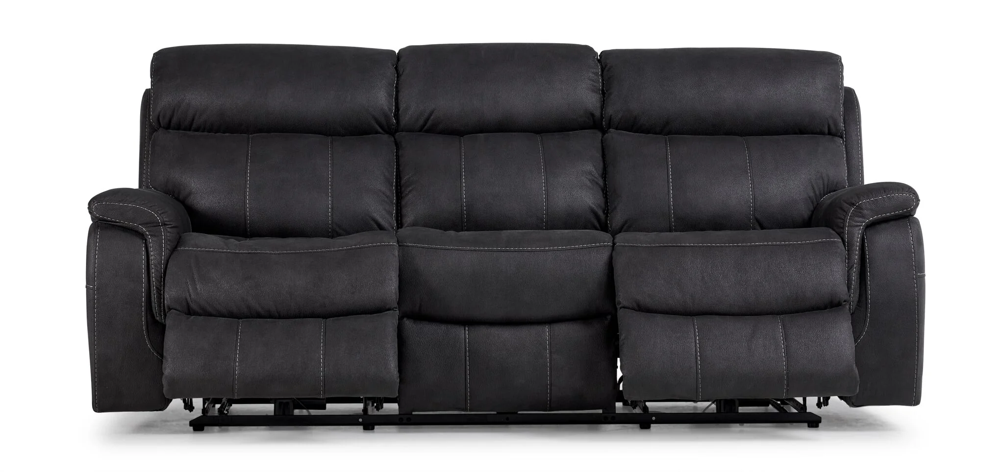 Haven Dual Power Reclining Sofa - Grey - Image 6