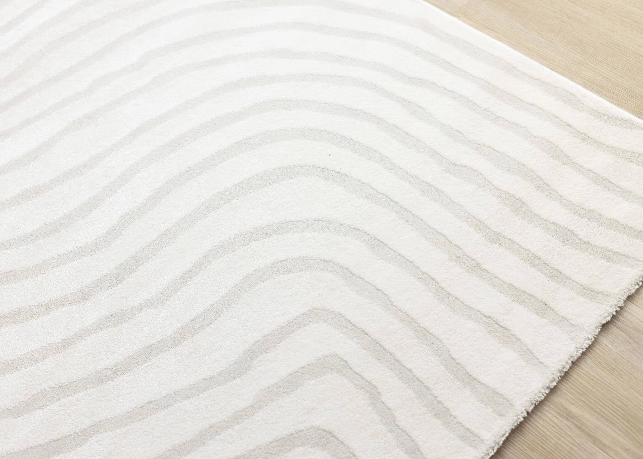Hayden 5'3" x 7'7" Swirling Lines Area Rug - Grey - Image 2