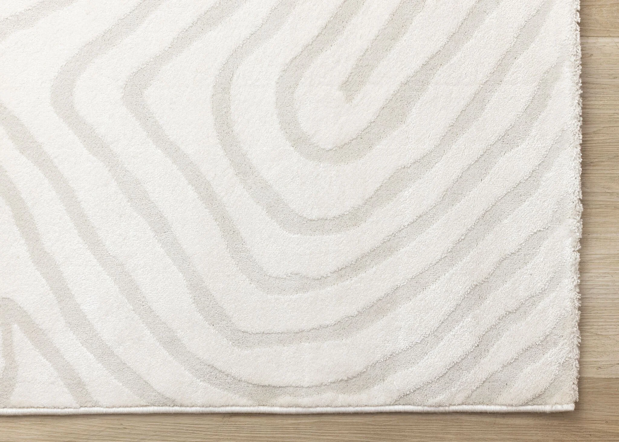 Hayden 5'3" x 7'7" Swirling Lines Area Rug - Grey - Image 6