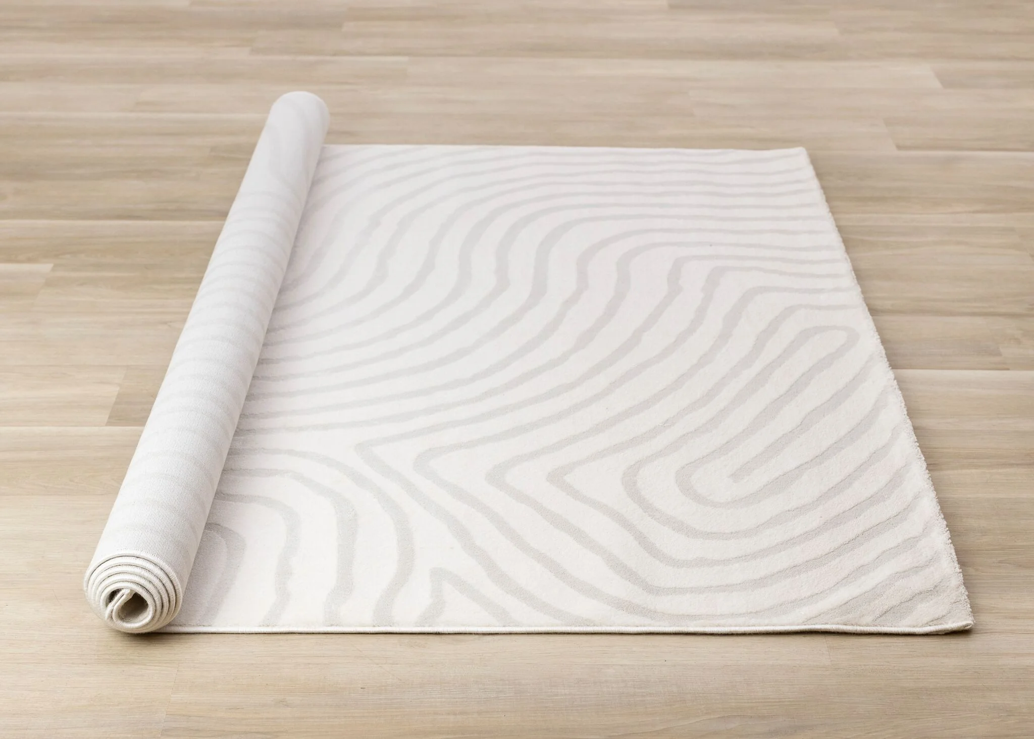 Hayden 6'7" x 9'6" Swirling Lines Area Rug - Grey - Image 8