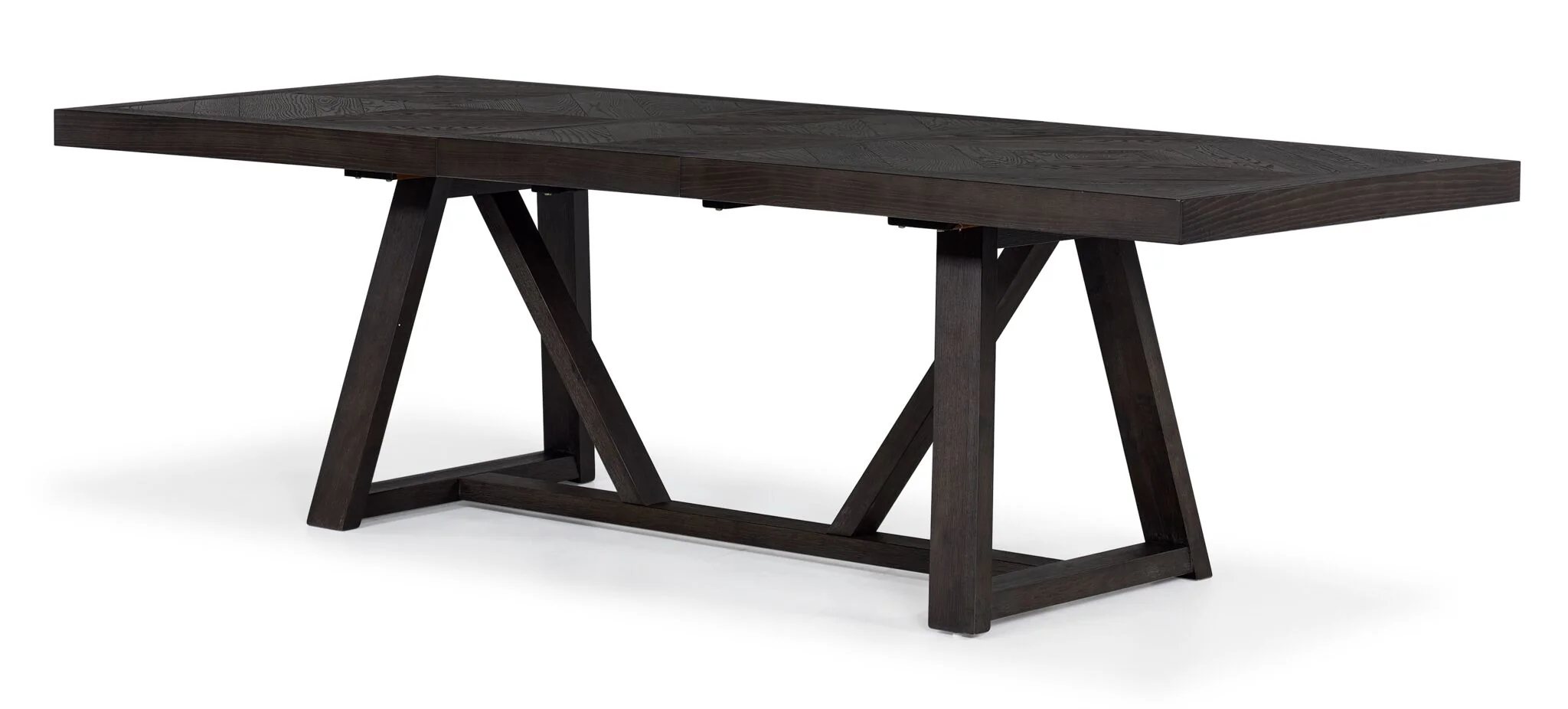 Hearst 7-Piece Extendable Trestle Dining Set - Dark Oak - Image 3