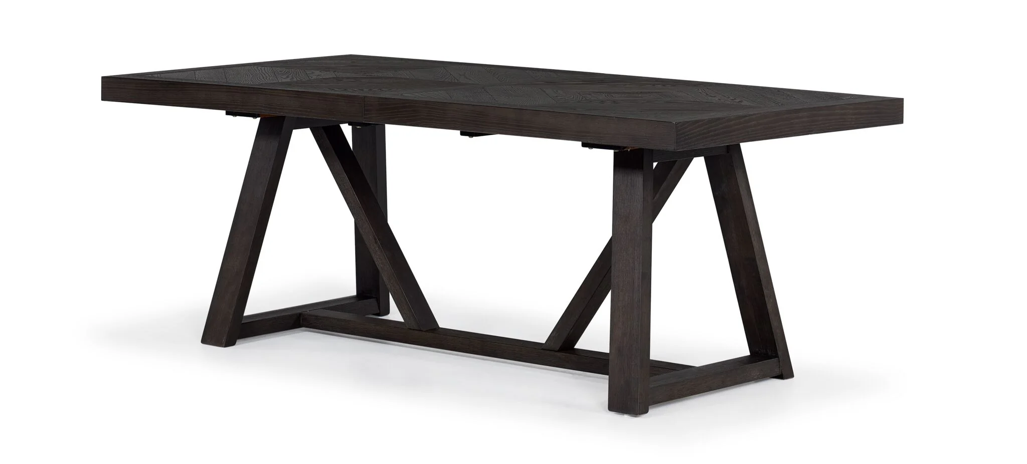 Hearst Extendable Trestle Dining Table - Dark Oak - Image 3