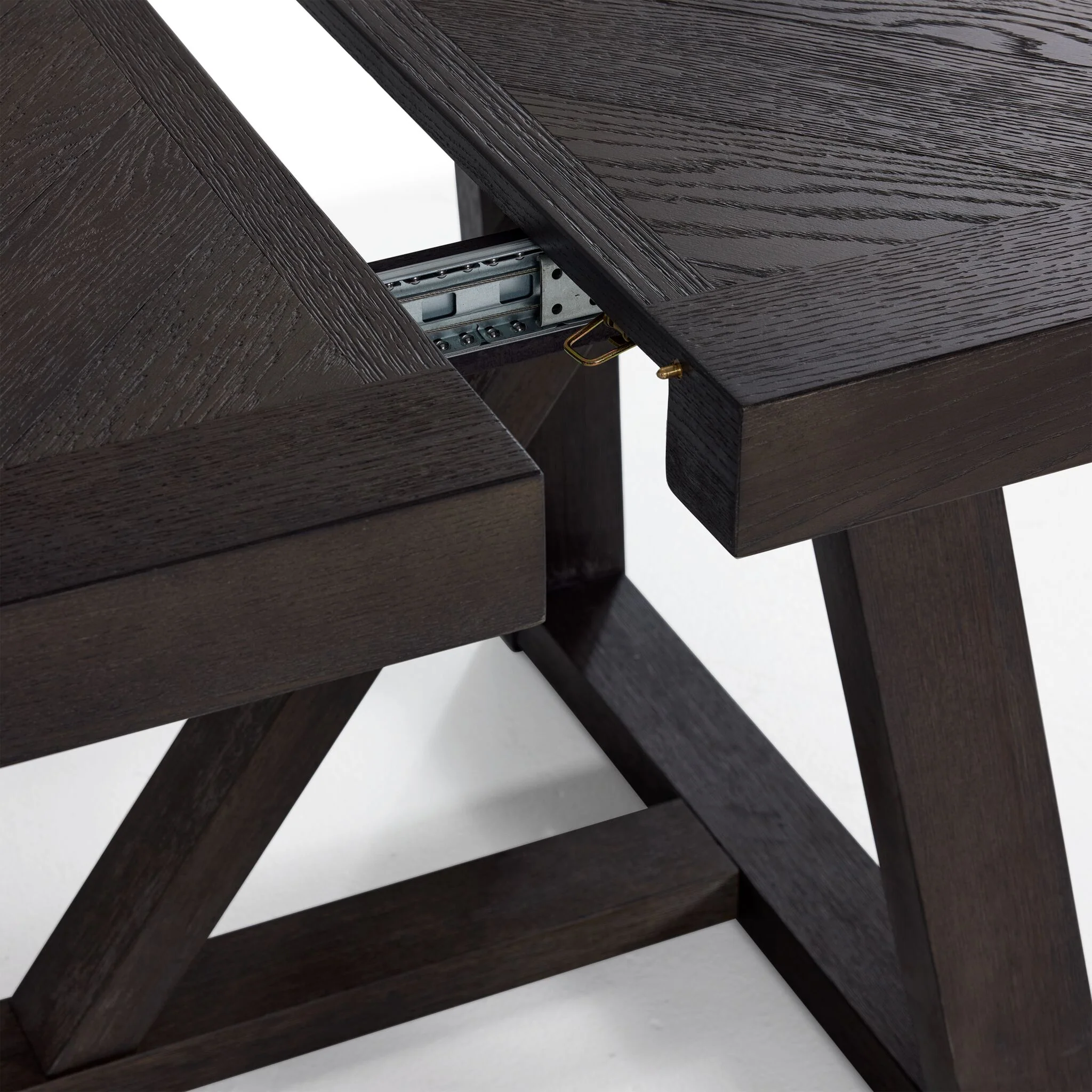 Hearst Extendable Trestle Dining Table - Dark Oak - Image 5