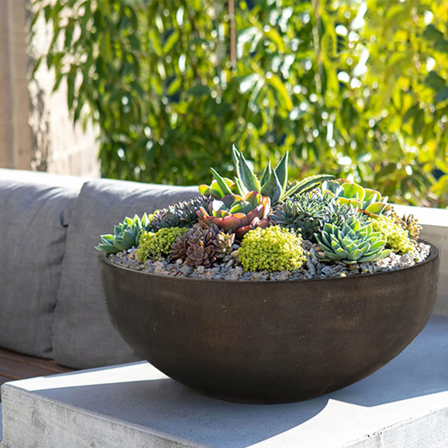 Heartholm Tapered Bowl Planter - Rustic Brown - Image 2