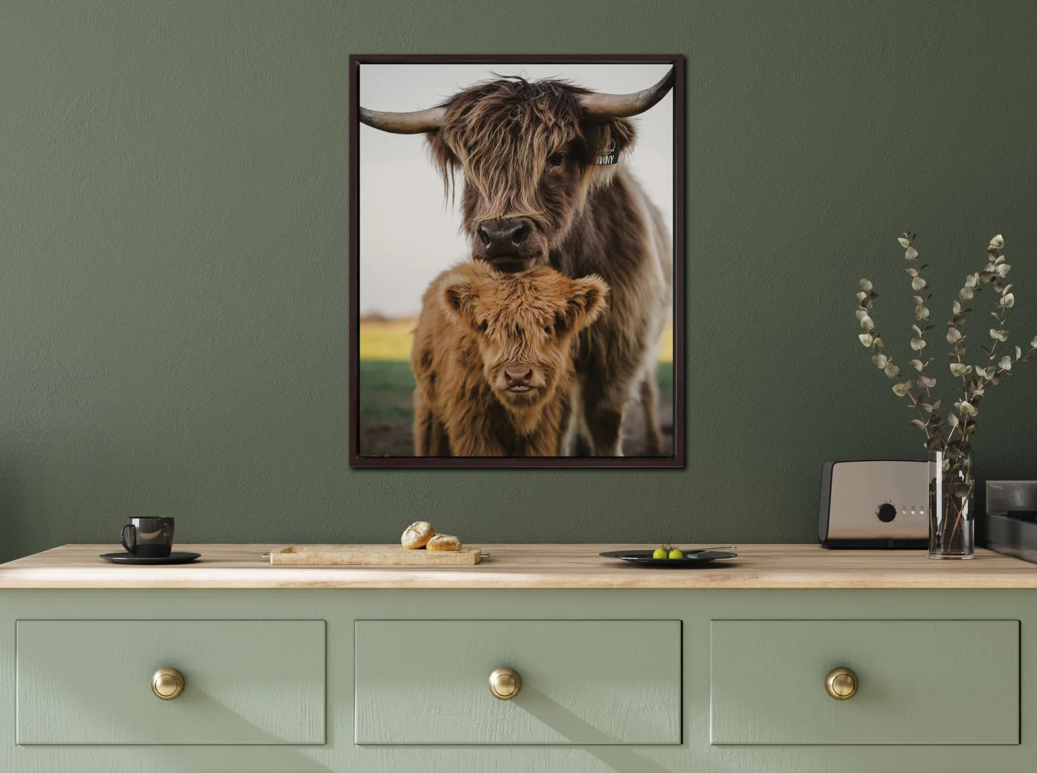 Highland Heart Wall Art - Brown - 30 X 24 - Image 2