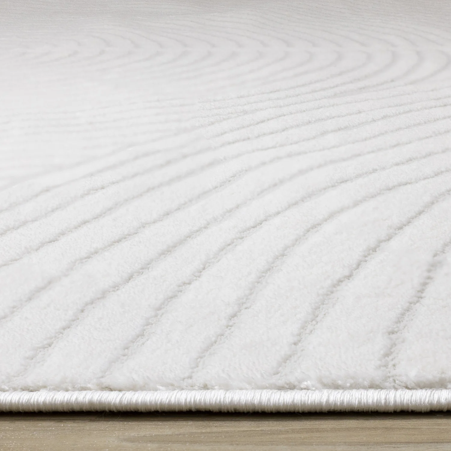 Hillary Modern Swirls Area Rug - 5' X 8' - Cream - Image 5