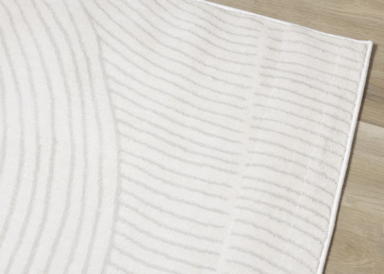 Hillary Modern Swirls Area Rug - 7' X 10' - Cream - Image 4