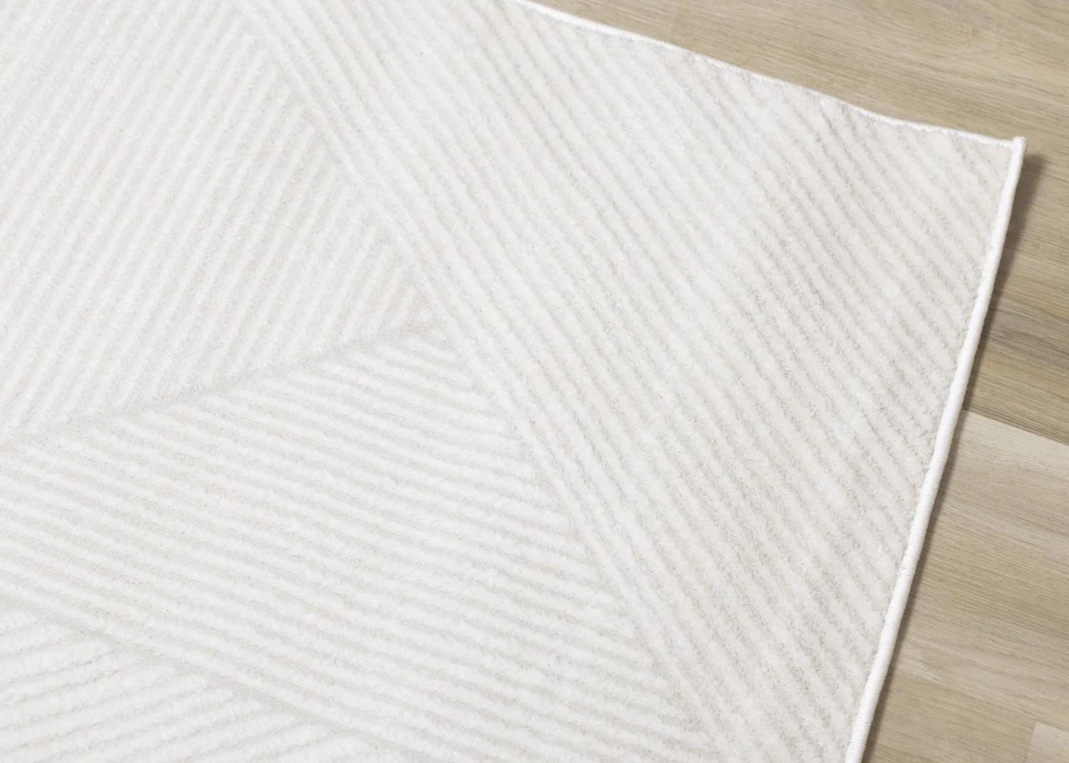 Hillary Neutral Diamonds Area Rug - 5' X 8' - Cream - Image 4