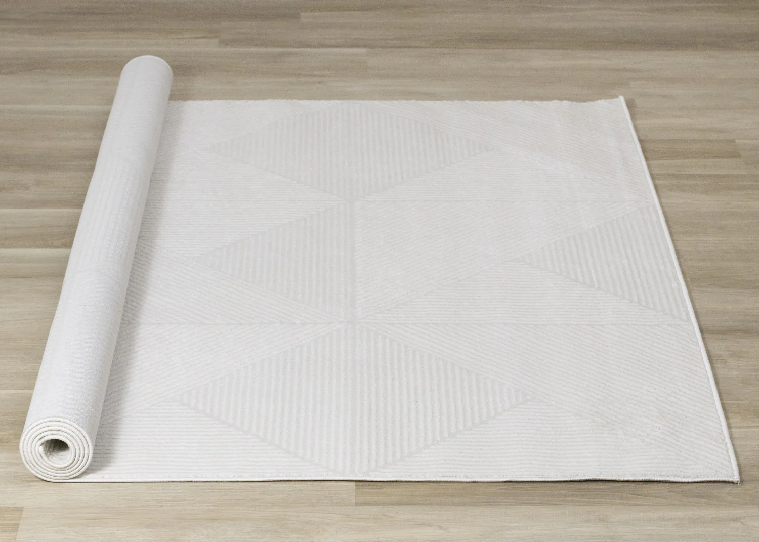 Hillary Neutral Diamonds Area Rug - 5' X 8' - Cream - Image 8