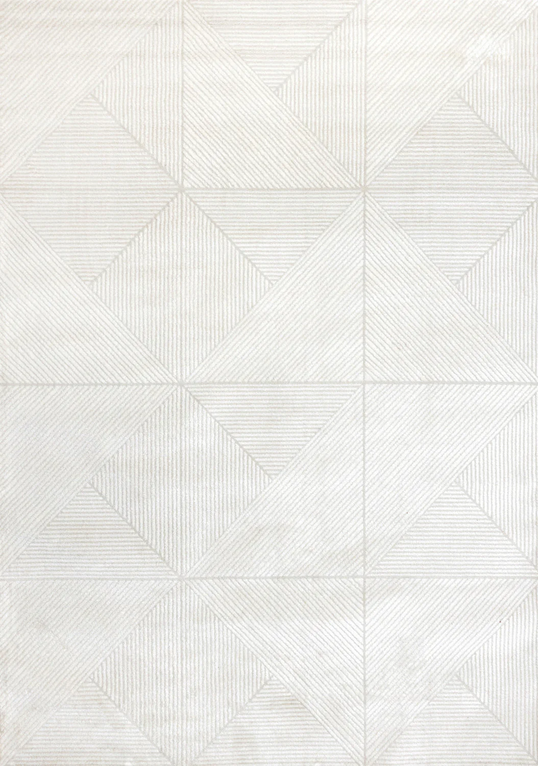Hillary Neutral Diamonds Area Rug - 7' X 10' - Cream