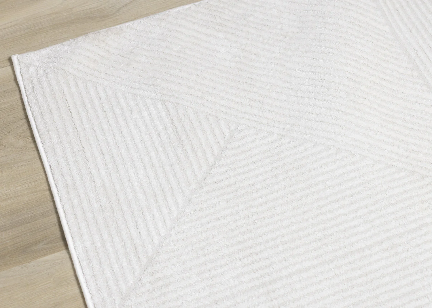 Hillary Neutral Diamonds Area Rug - 7' X 10' - Cream - Image 12