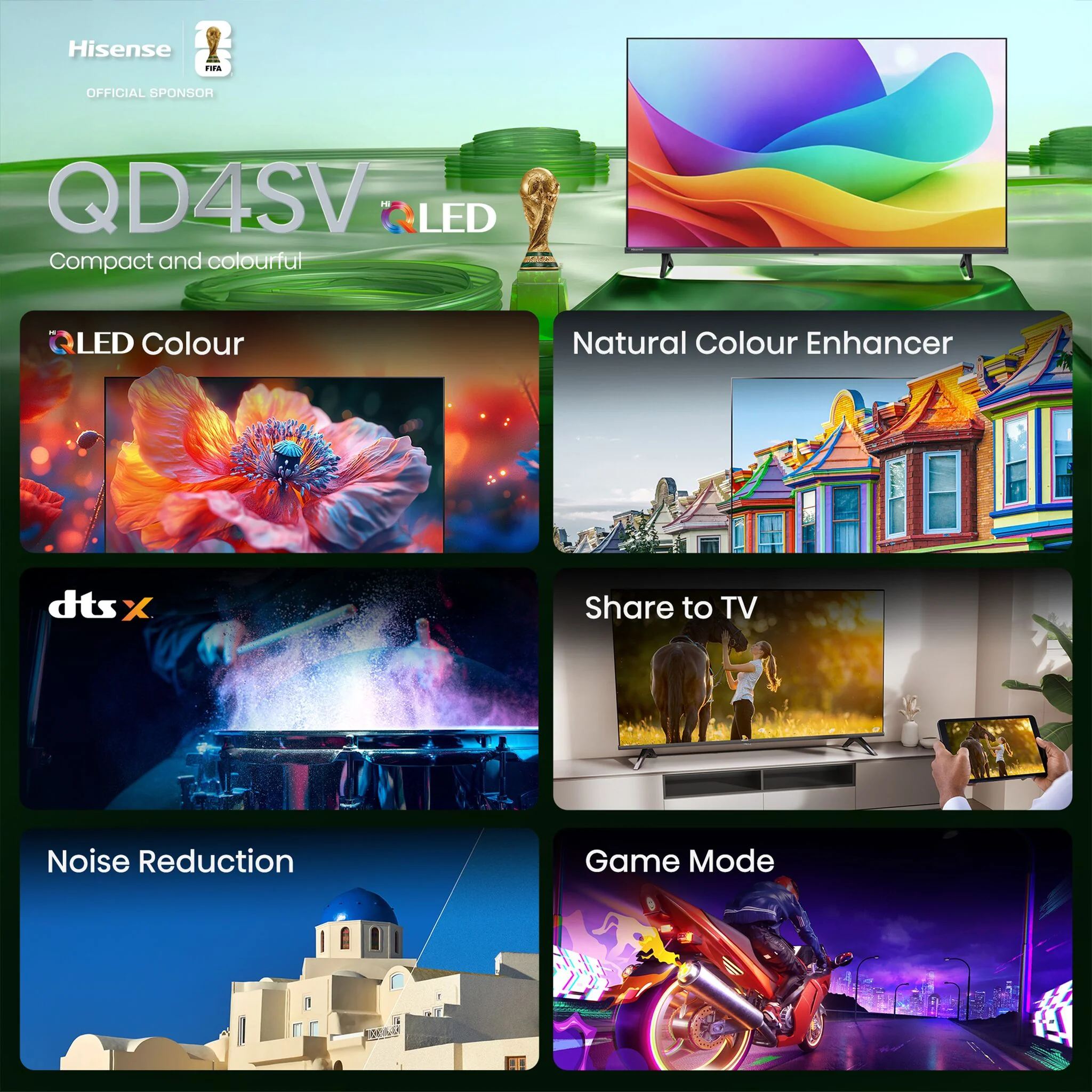Hisense 32" QLED HD-Smart VIDAA TV - 32QD4SV - Image 8