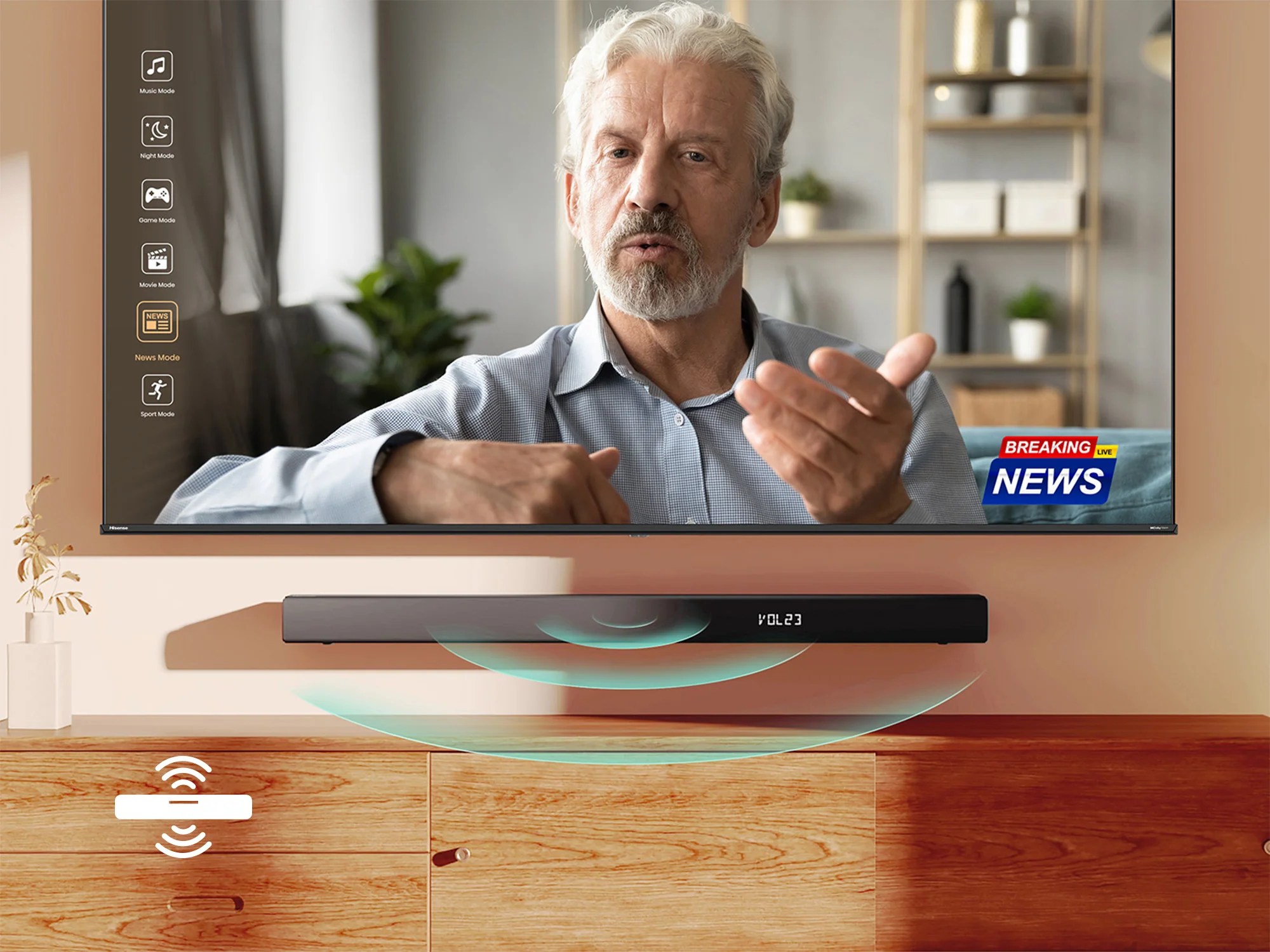 Hisense 480W 3.1 ch Soundbar with Wireless Subwoofer - HS3100 - Image 16