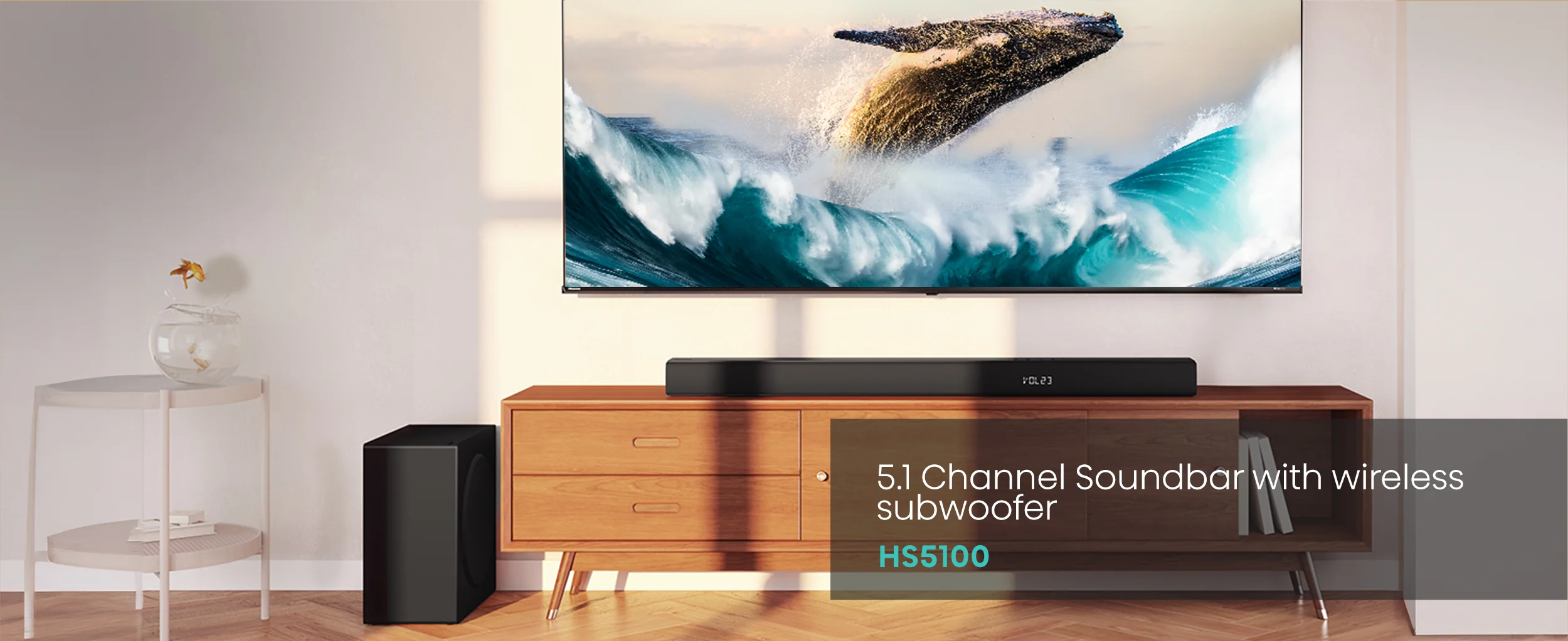 Hisense 540W 5.1 ch Soundbar with Rear Speakers & Wireless Subwoofer - HS5100 - Image 12