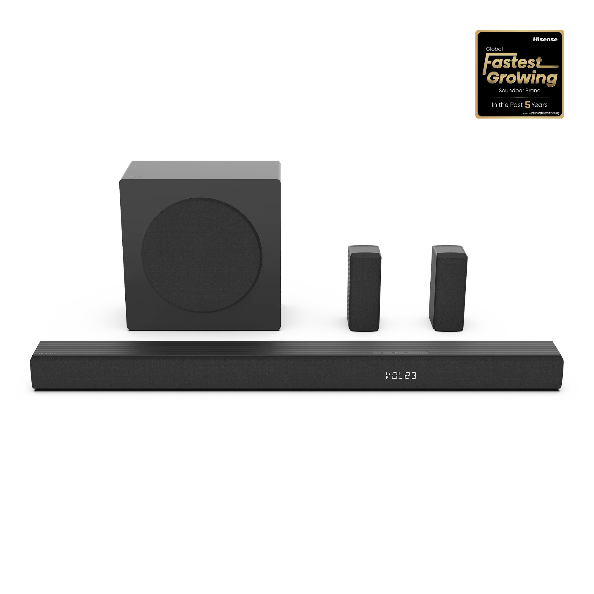 Hisense 540W 5.1 ch Soundbar with Rear Speakers & Wireless Subwoofer - HS5100 - Image 3