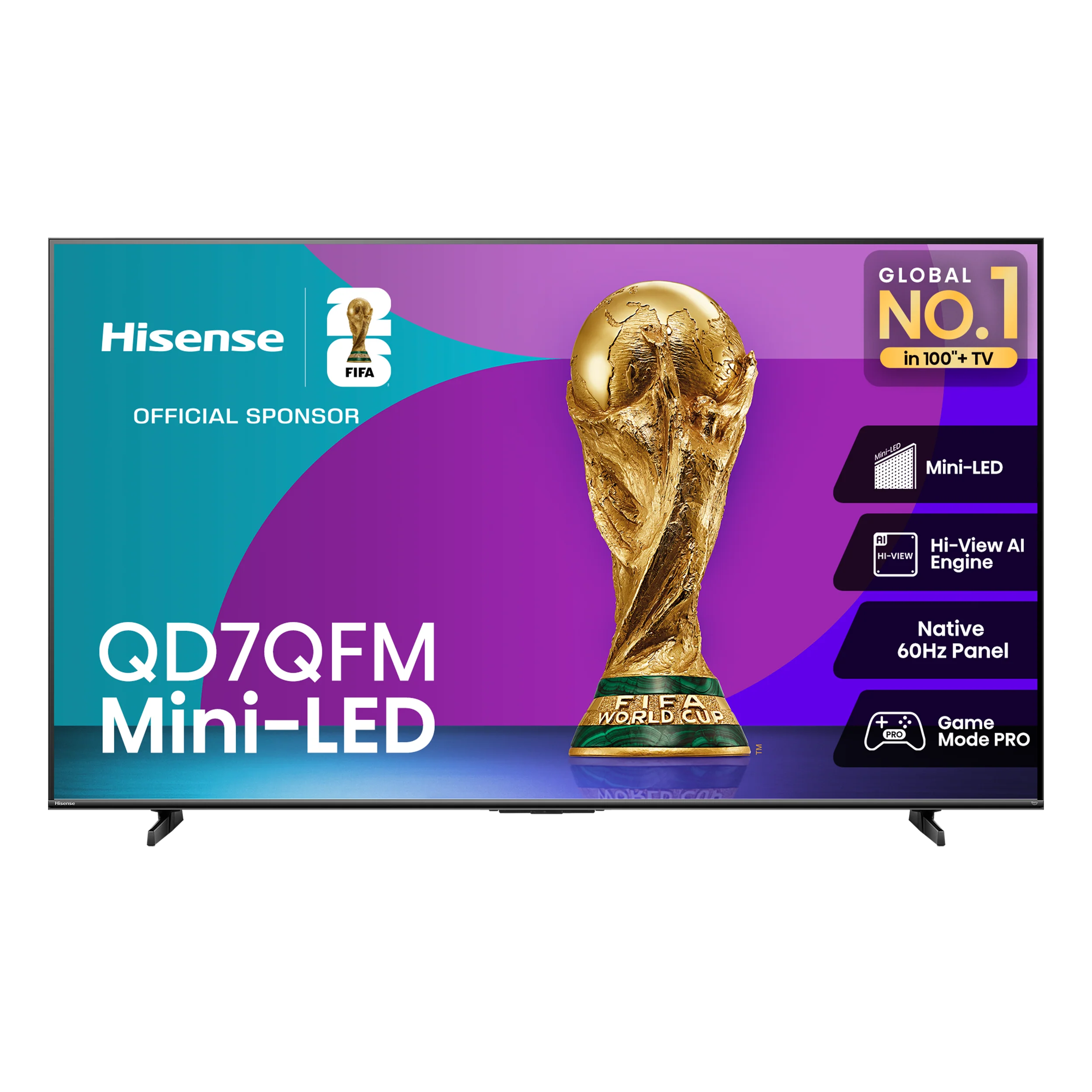Hisense 65" 4K Smart QLED MiniLED TV - 65QD7QFM - Image 2