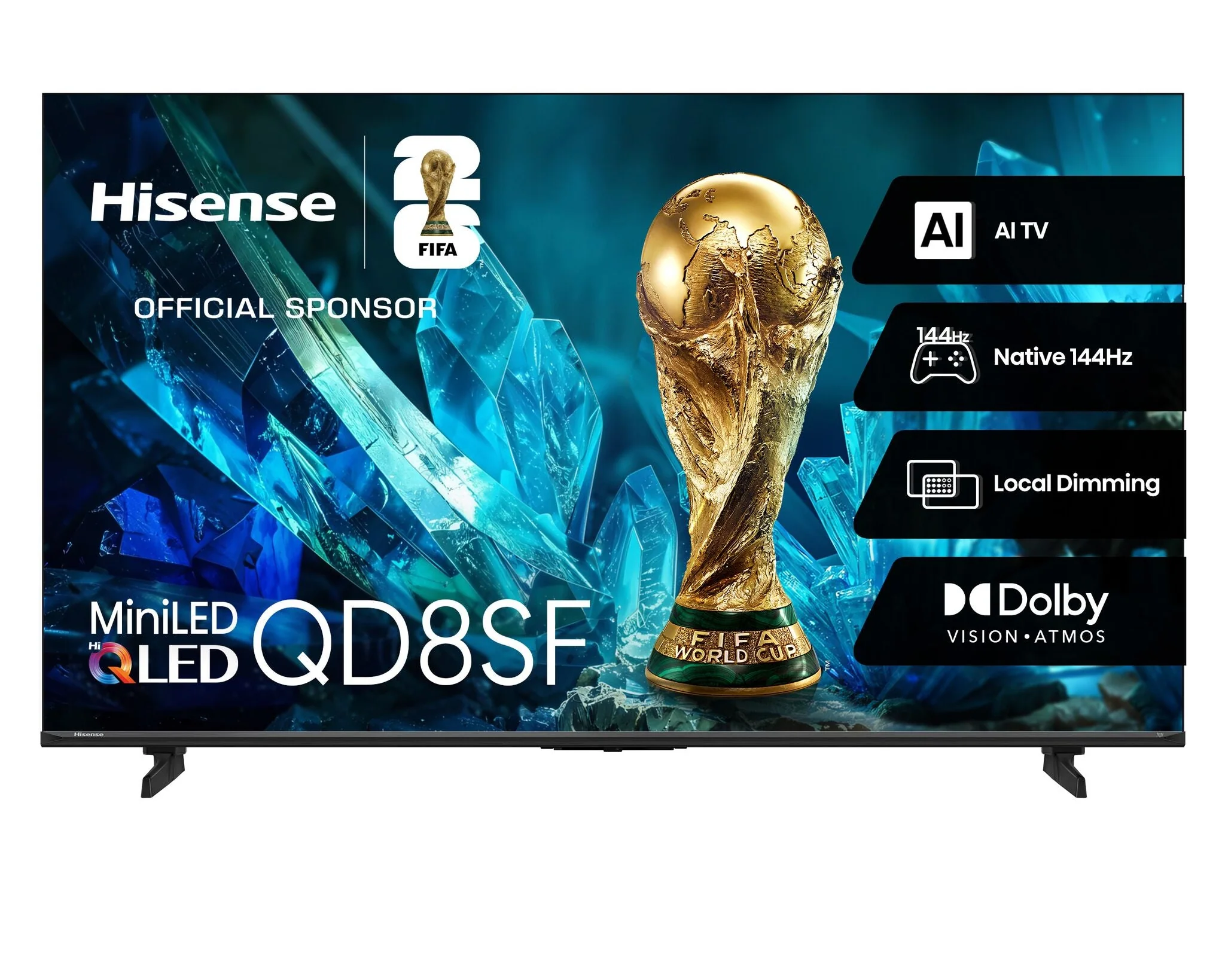 Hisense 65" QLED Mini-LED AI TV 144Hz - Fire TV - 65QD8SF - Image 2
