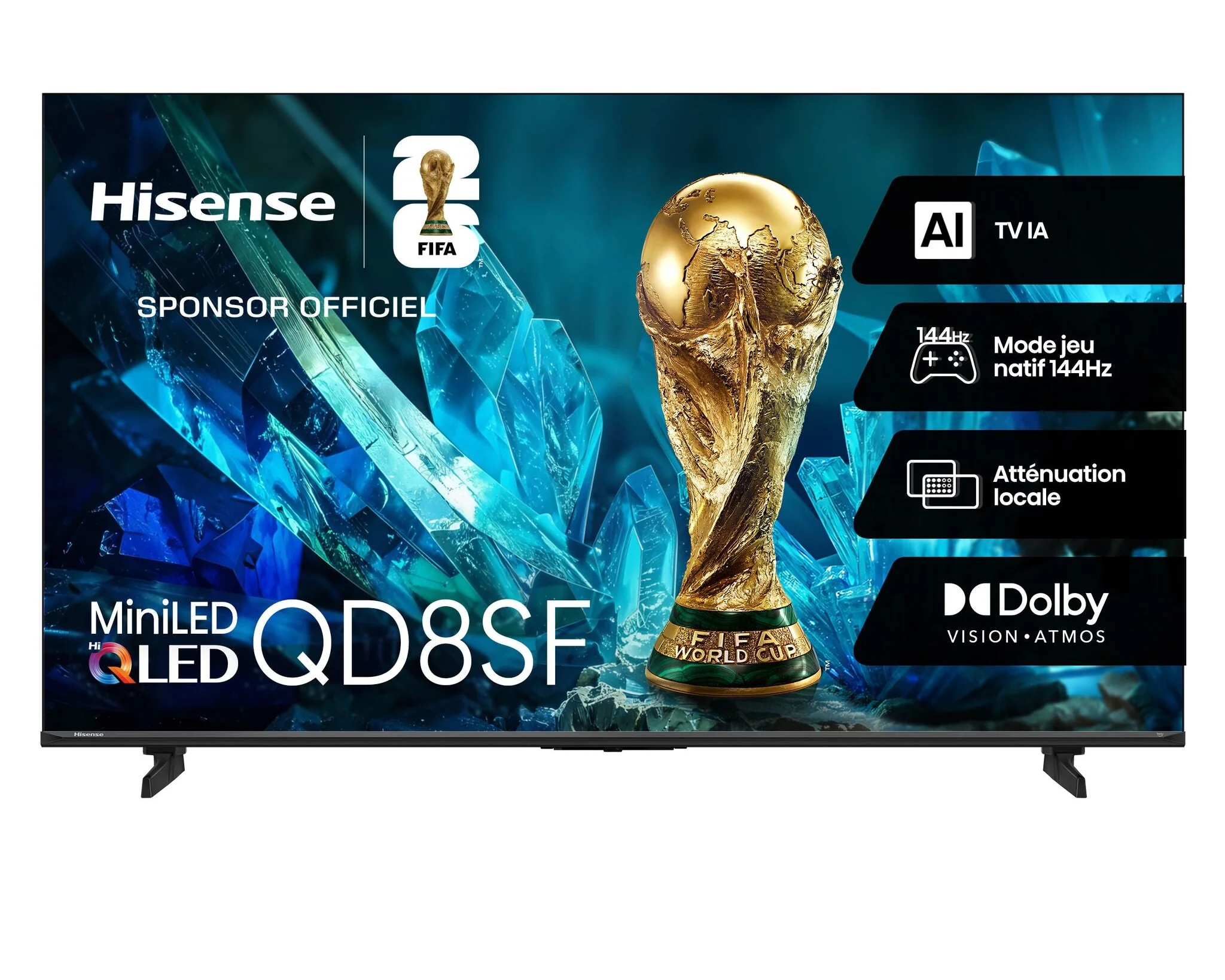 Hisense 65" QLED Mini-LED AI TV 144Hz - Fire TV - 65QD8SF - Image 3