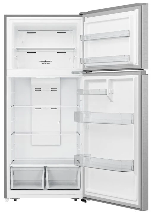 Hisense 30" 18 Cu. Ft. Fingerprint Resistant Silver Top-Freezer Refrigerator - RT18A2FSD - Image 4
