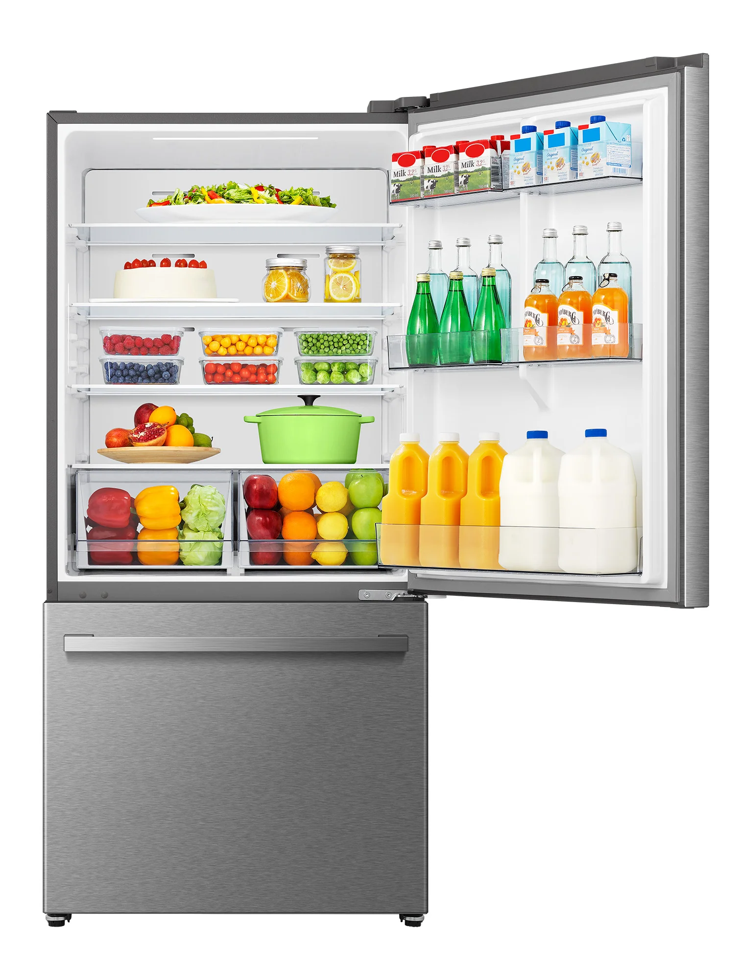Hisense 31.5" 22.3 Cu. Ft. Stainless Steel Bottom-Freezer Refrigerator - RB22A2FSE - Image 5