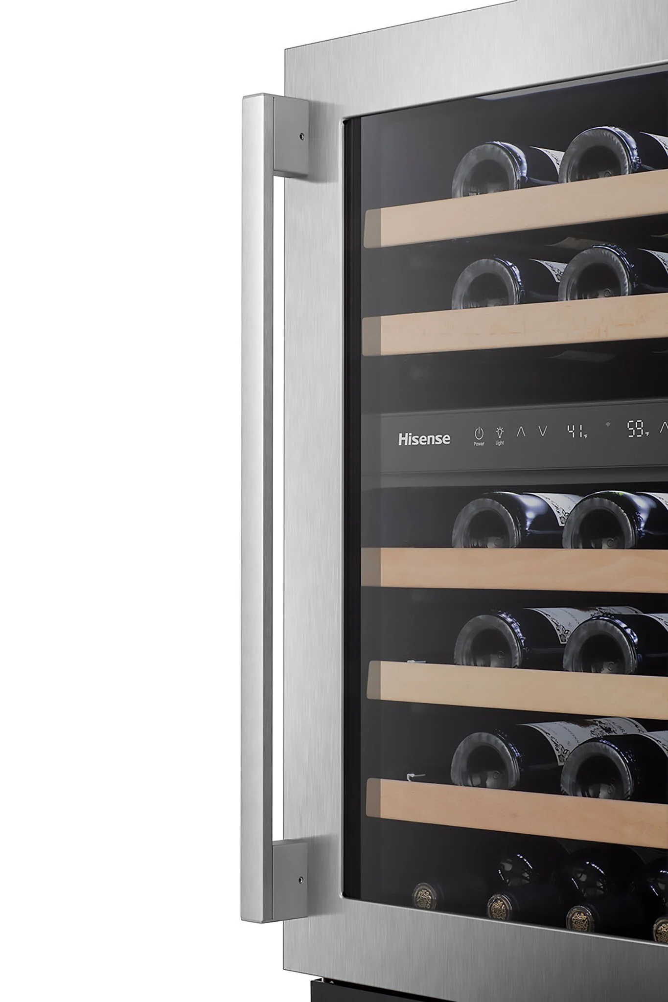 Hisense Stainless Steel Smart 46-Bottle Dual Zone Wine Cooler (4.9 cu.ft.) - HWD046N6SS - Image 6
