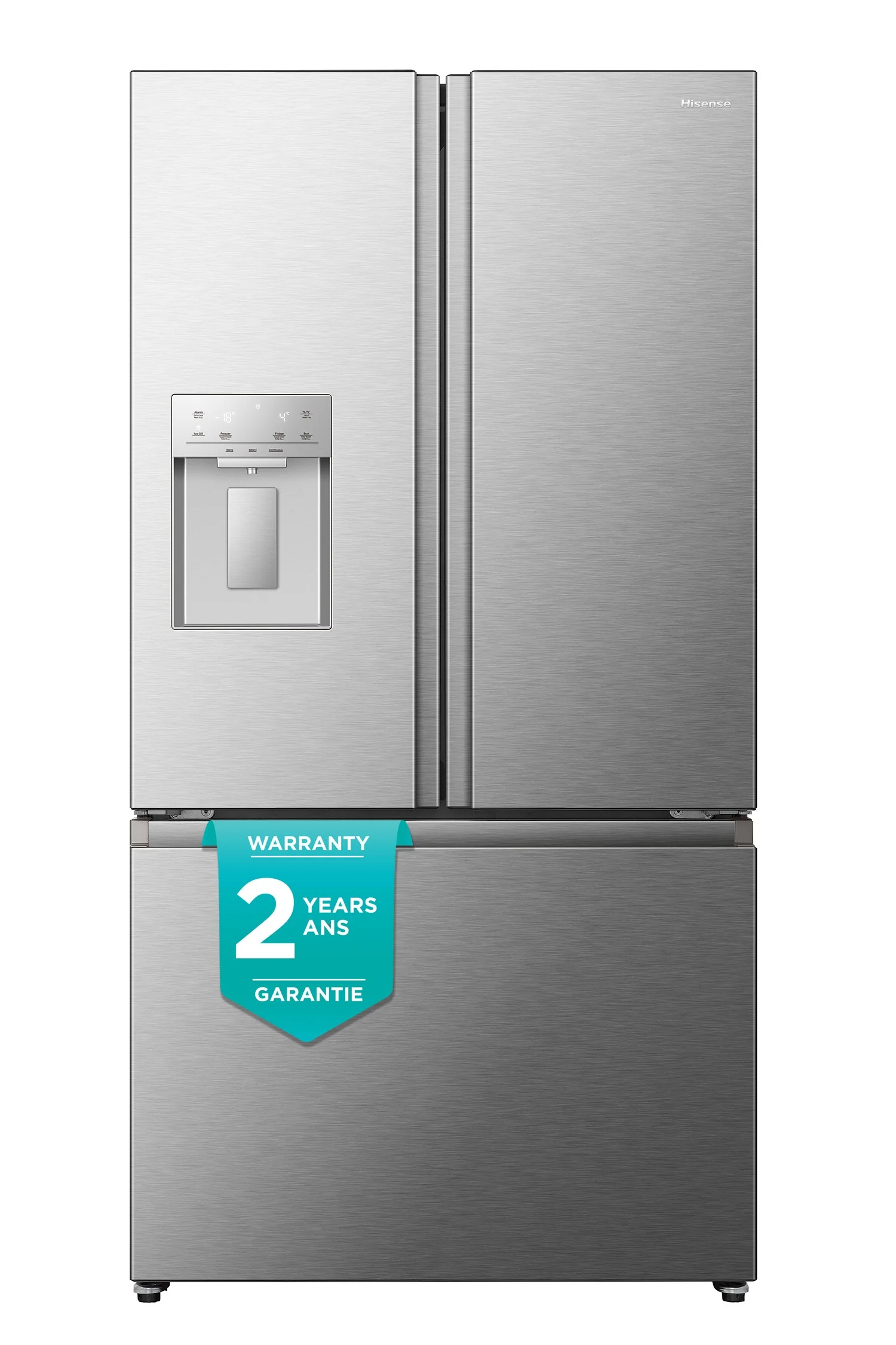 Hisense 36" 22.4 Cu. Ft. Stainless Steel Smart Counter-Depth French Door Refrigerator - RF225C3CSEI - Image 3