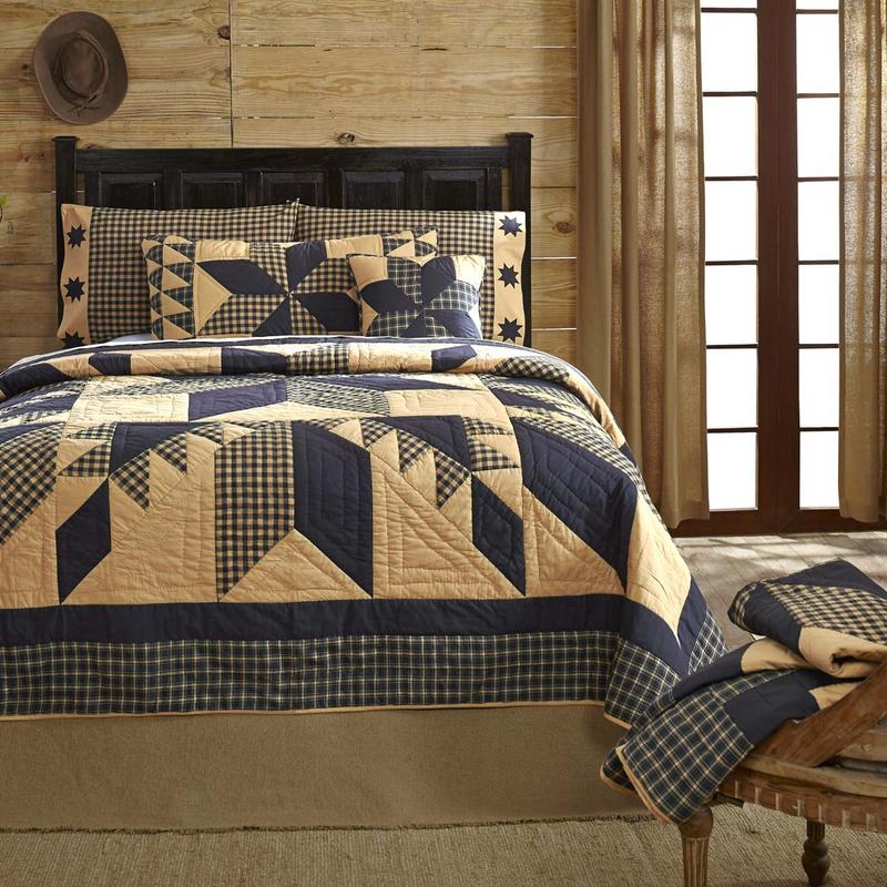 Hyrum Luxury King Quilt - Black/Khaki - Image 2