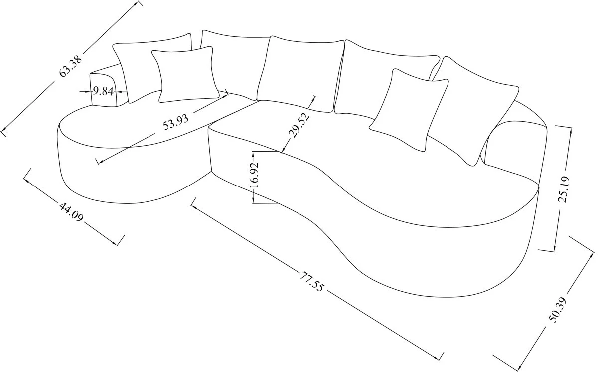 Ibiza All Foam Sectional - Beige - Image 12