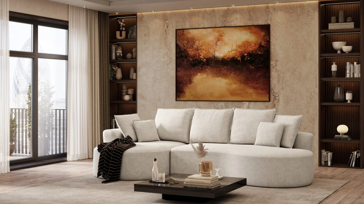 Ibiza All Foam Sectional - Beige - Image 4