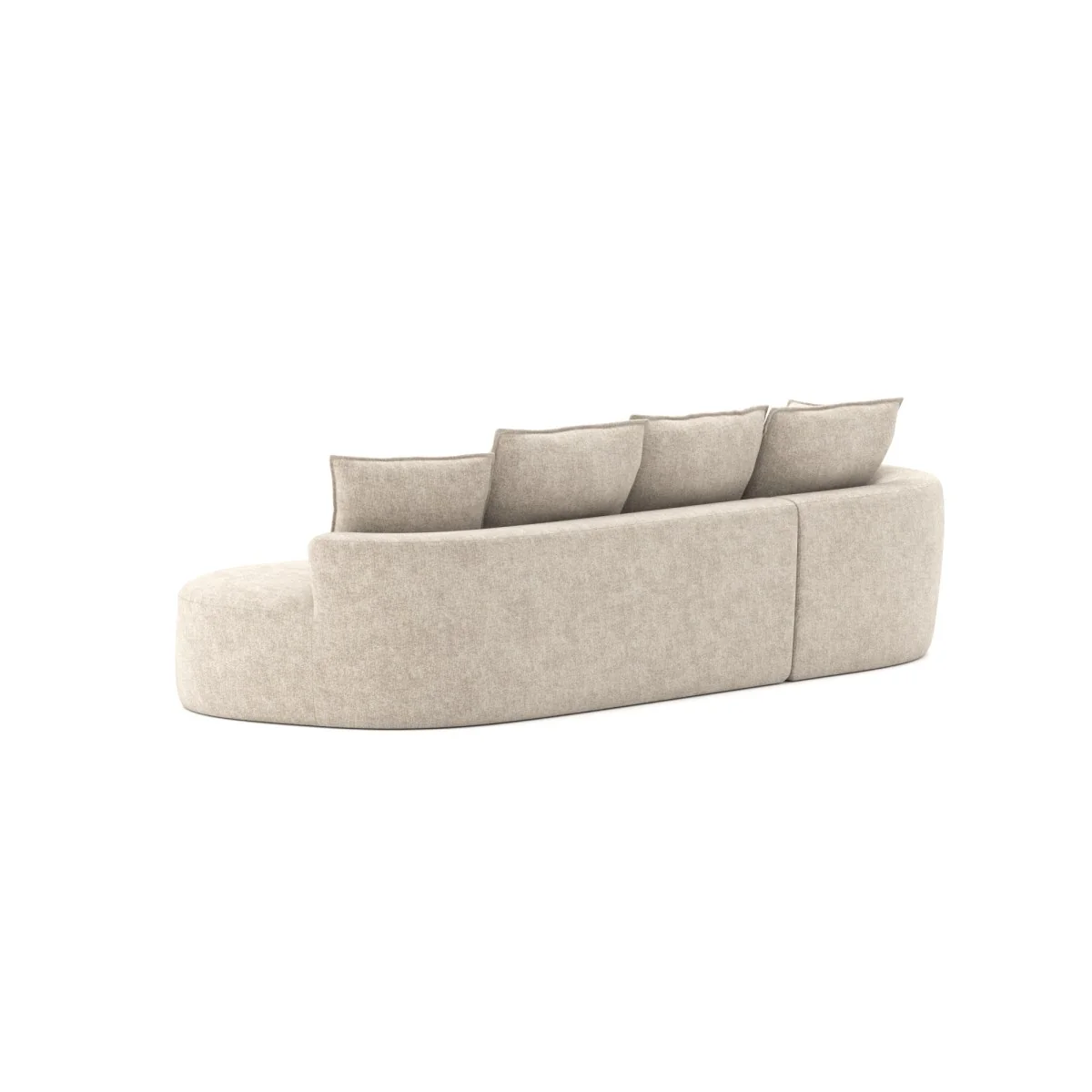 Ibiza All Foam Sectional - Beige - Image 7