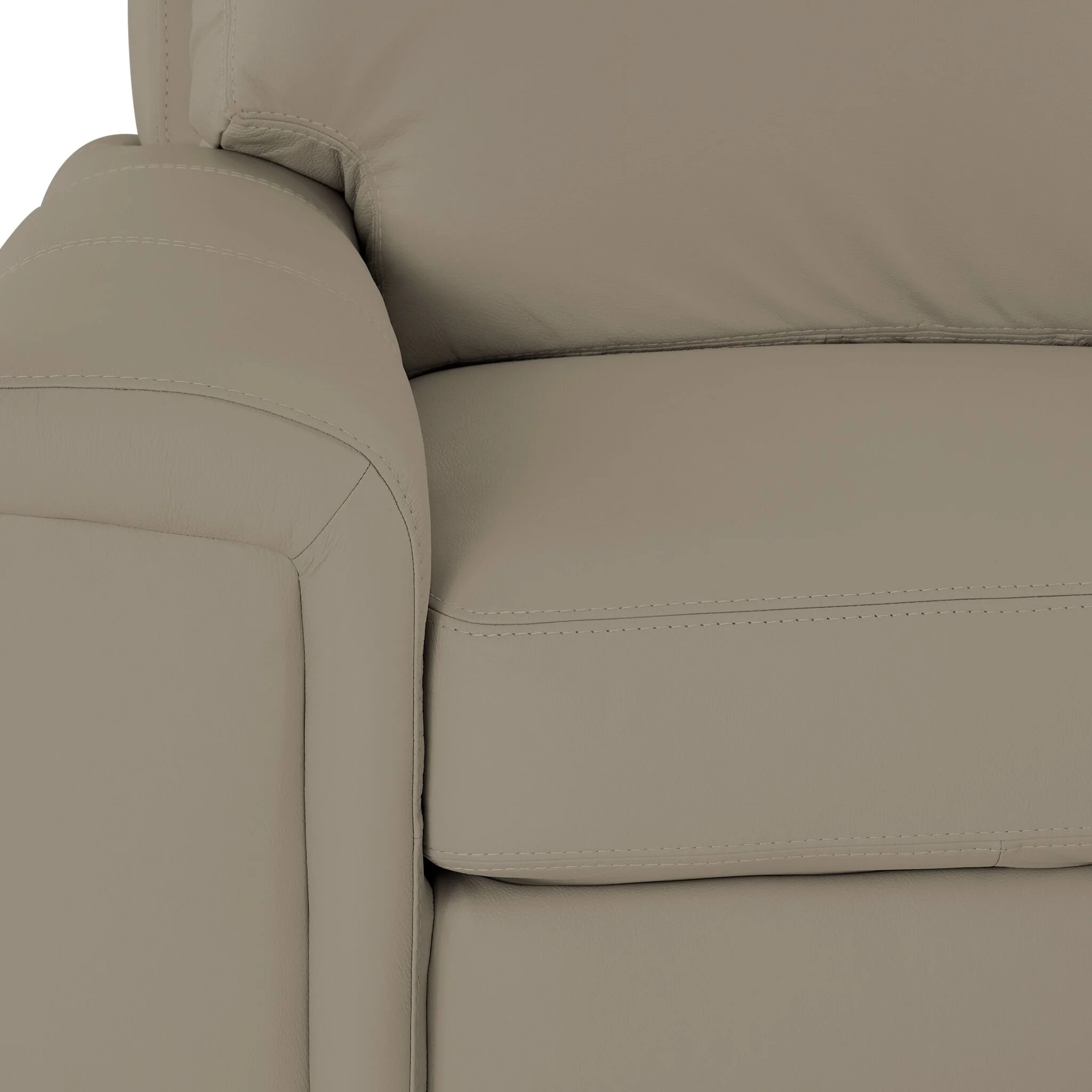 Icon Leather 2-Piece Sectional with Right Facing Chaise - Cloud Grey - Image 3