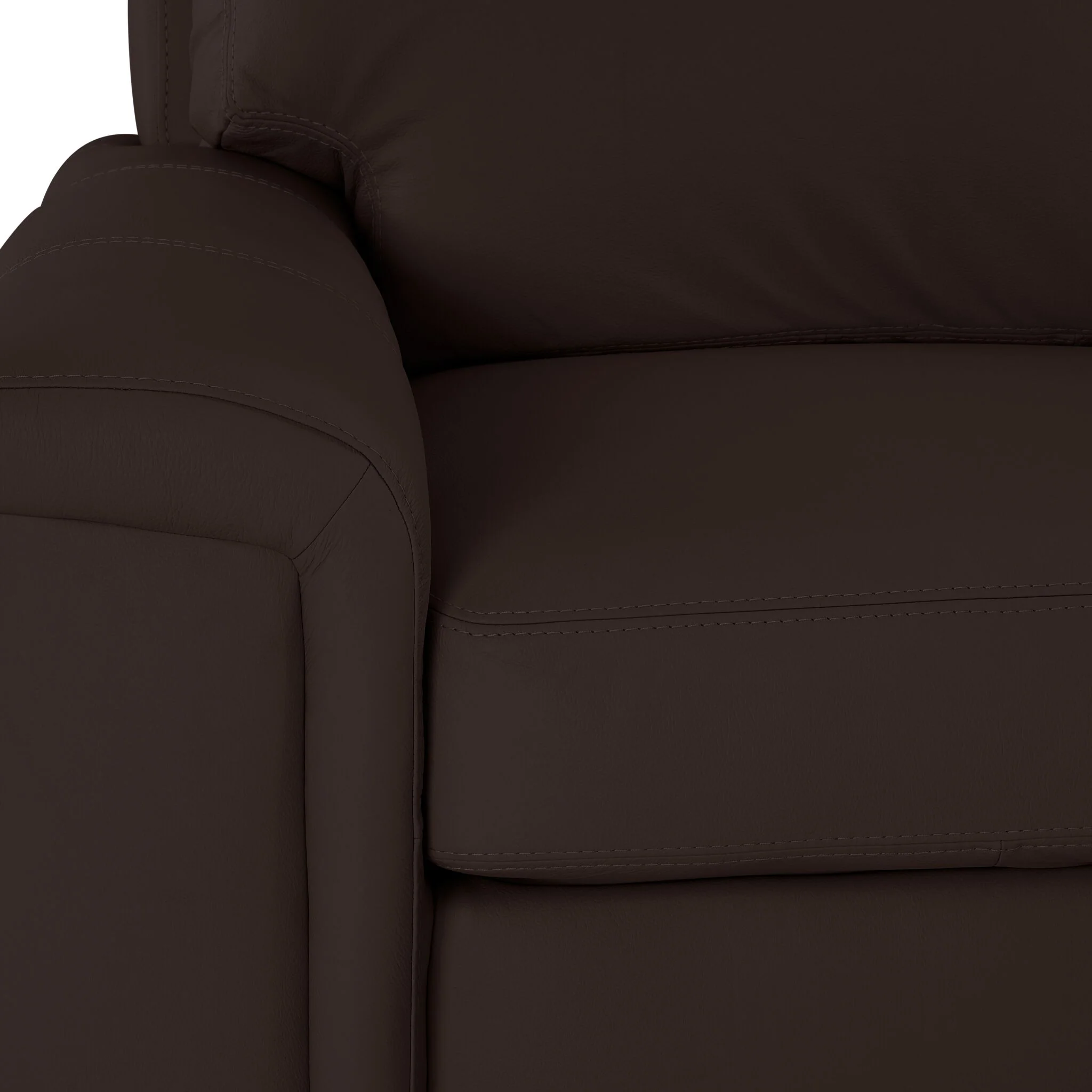 Icon Leather 2-Piece Sectional with Right Facing Chaise - Mocha - Image 3